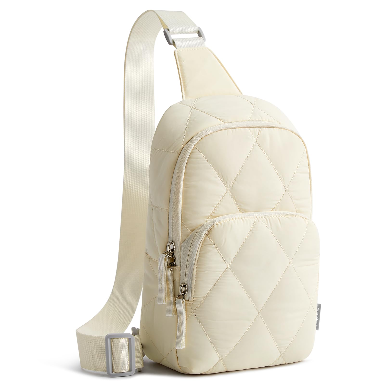 G4Free Umhängetasche Damen, Crossbody Bag Lässige Puffer Gesteppte, Leichte Sling Bag mit RFID-Blockierung, Brusttasche Handytasche Zum Umhängen für Alltag, Reisen und Arbeit, Beige