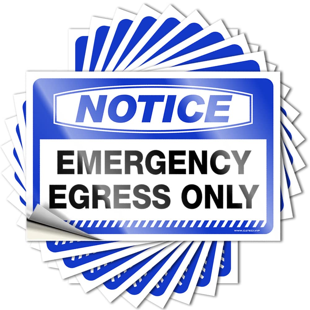 Funny Bumper Stickers for Adults Notice Emergency Egress Only Stickers 10 Pcs Funny Stickers for Cars Stickers Car(8X12CM)