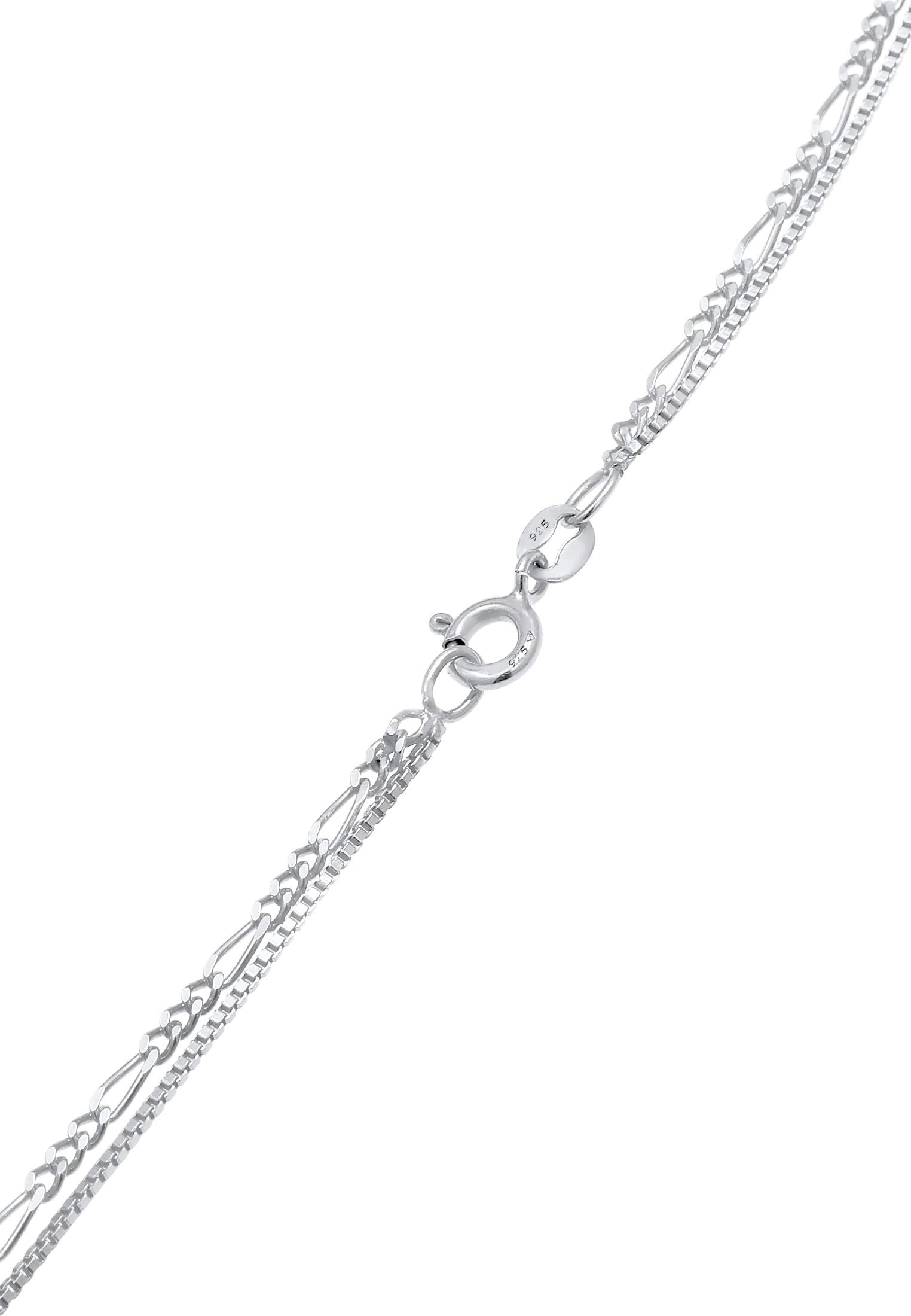 Elli Halskette Damen Layer Plättchen Anhänger Boho 925 Silber