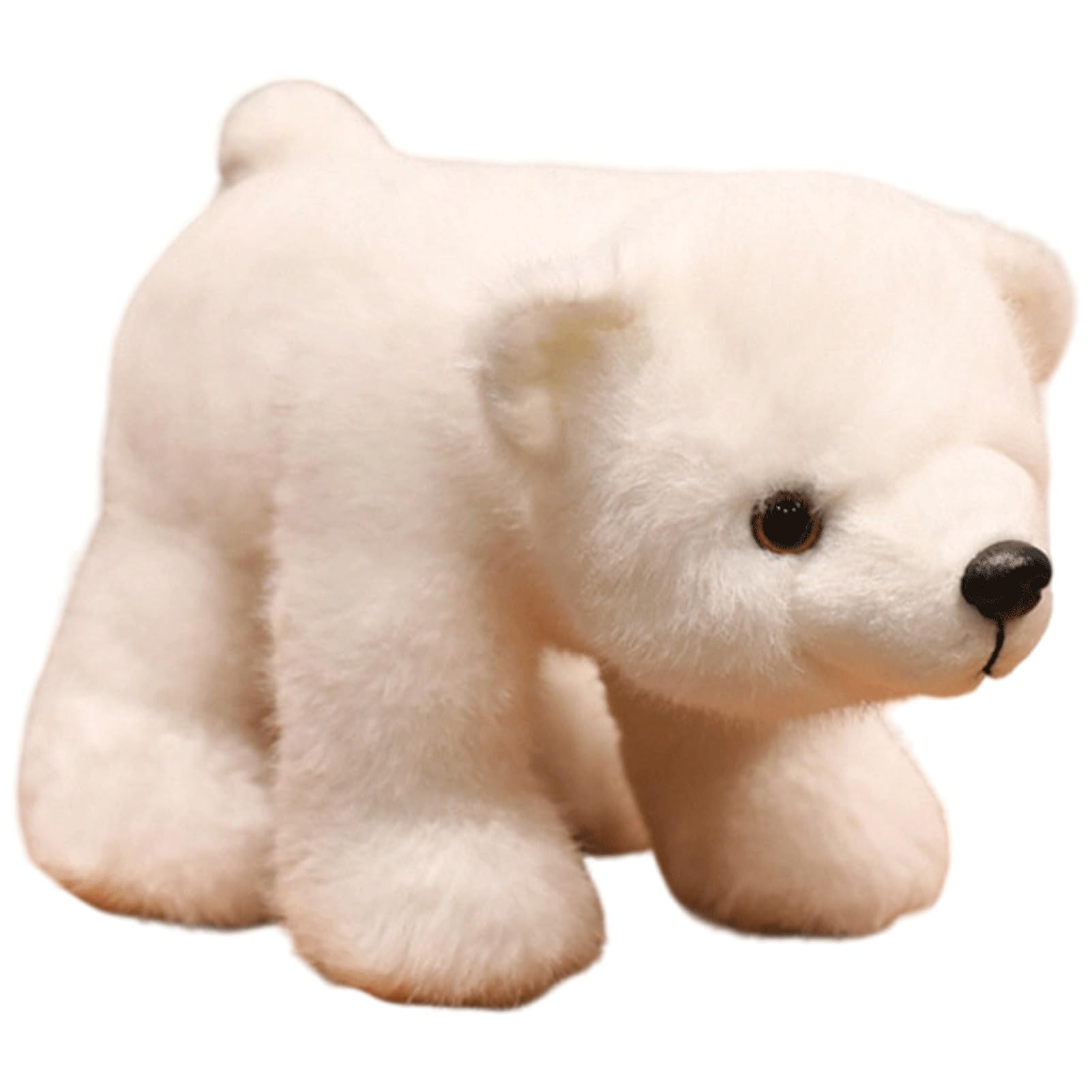 HOMEXYLYL Realistic Baby Bear Plush Toy, Cuddly Polar Bear Stuffed Animal
