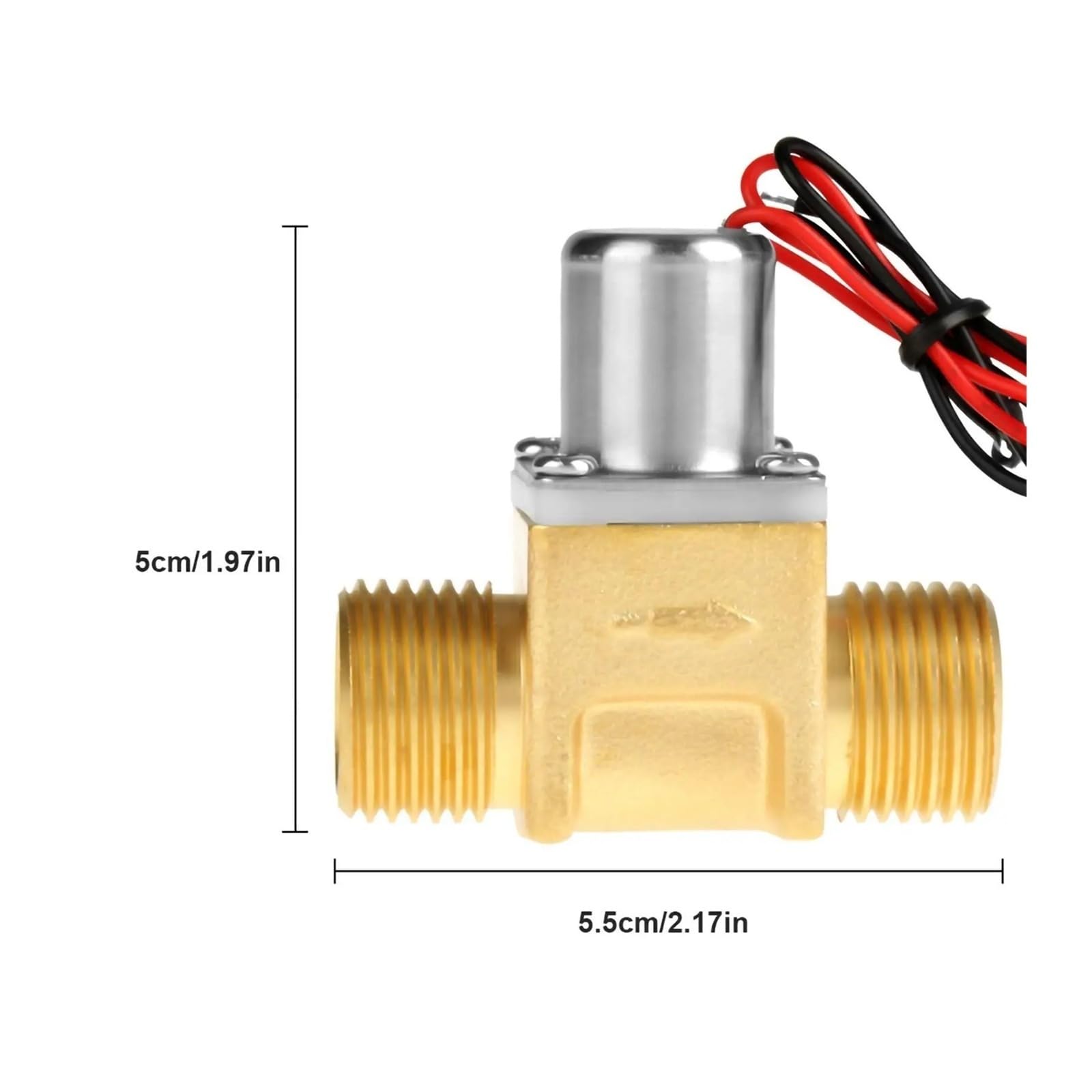 Fluxómetro manual para inodoro Válvula Electromagnética De Impulsos Agua 1/2" Y 4,5 V CC For Descarga Inodoro