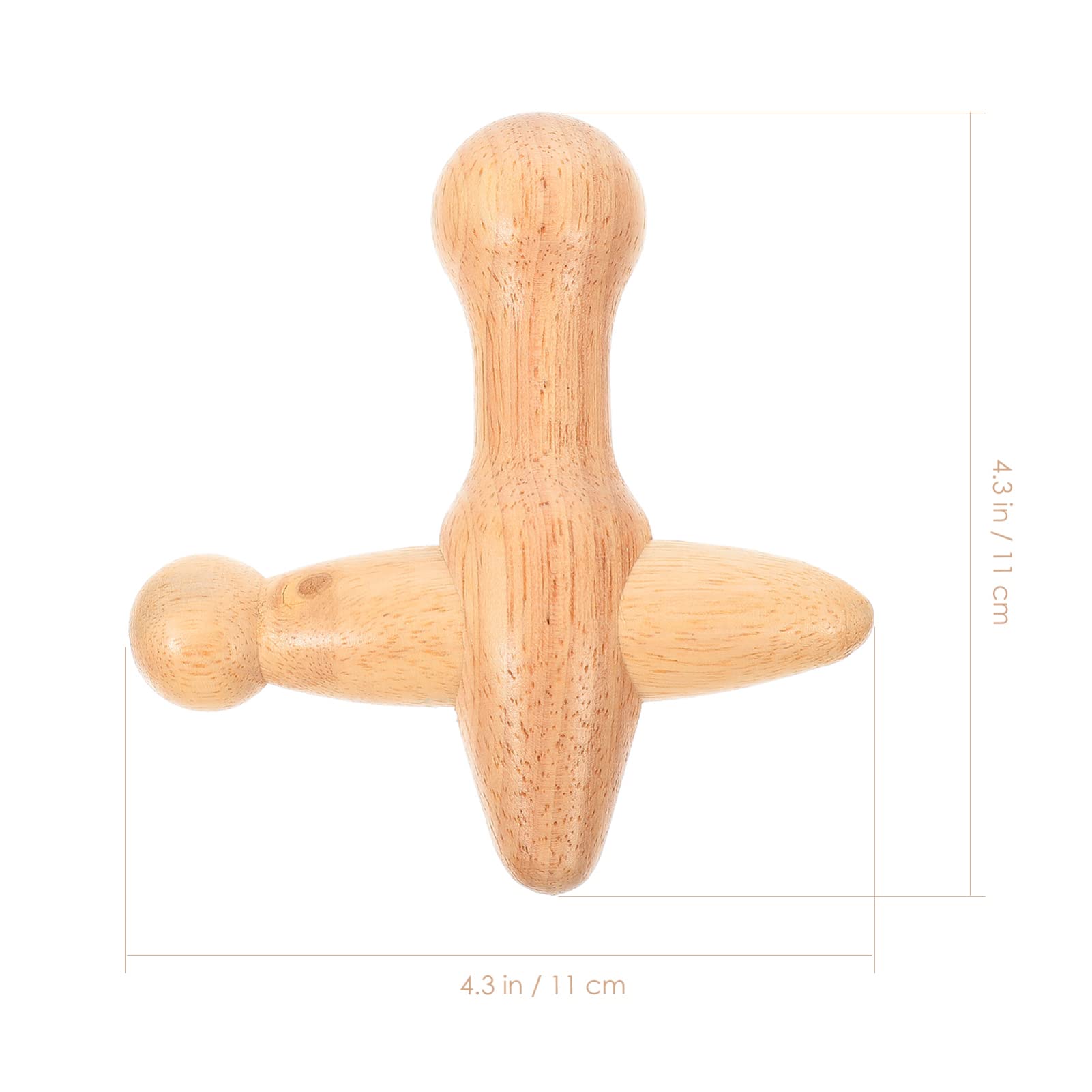 FRCOLOR 4 Stück Massagestab Gewebe Menschenlandschaft Kiefer Hausschuhe Vakuum massage zubehör massagezubehör professionelles Fußmassagegerät Tragbares Akupunkt-Massagegerät hölzern Beige