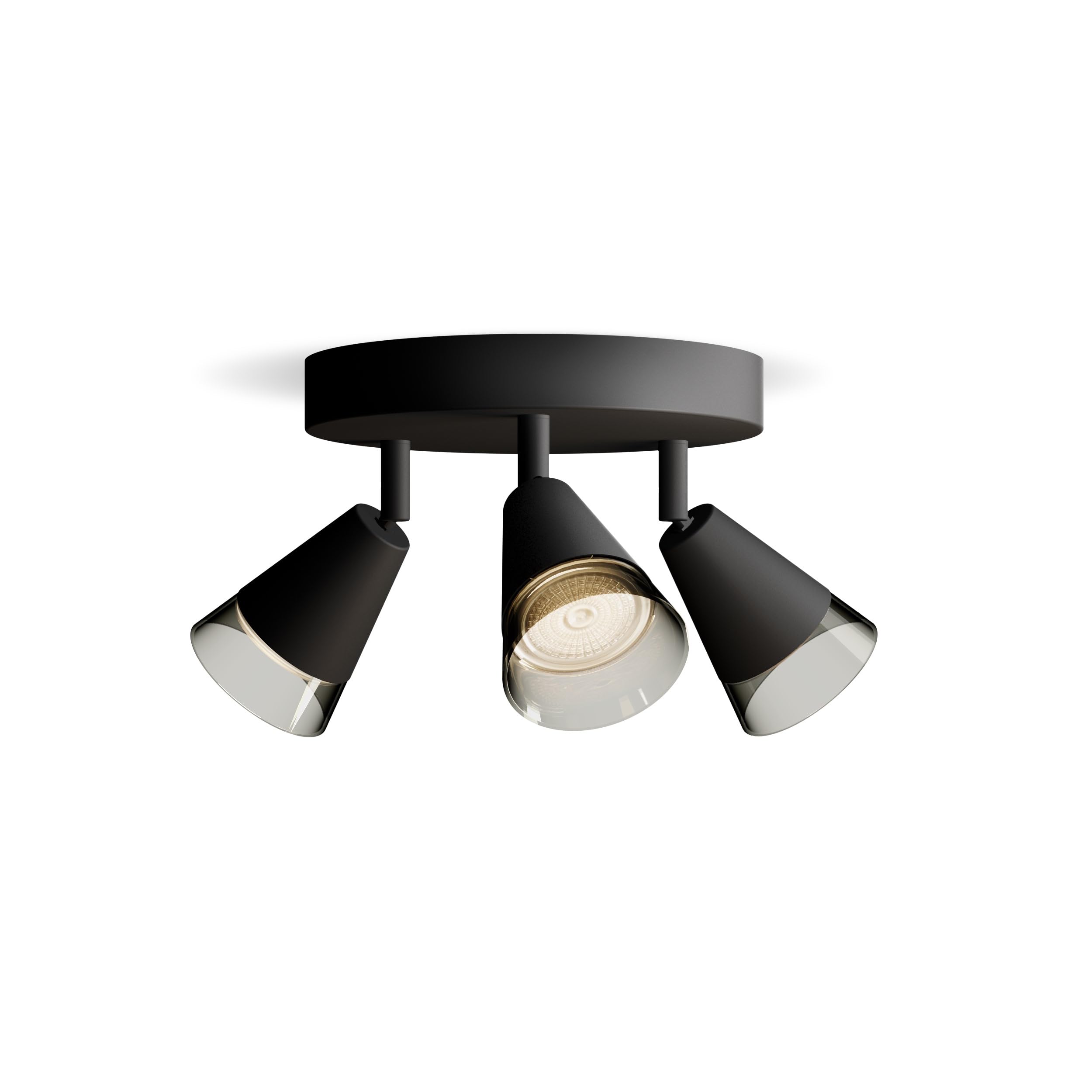 Philips Cleft Aufbaustrahler (Schwarz) - 3-Flammig - Nicht dimmbar | Deckenstrahler - GU10 - Warmweiß