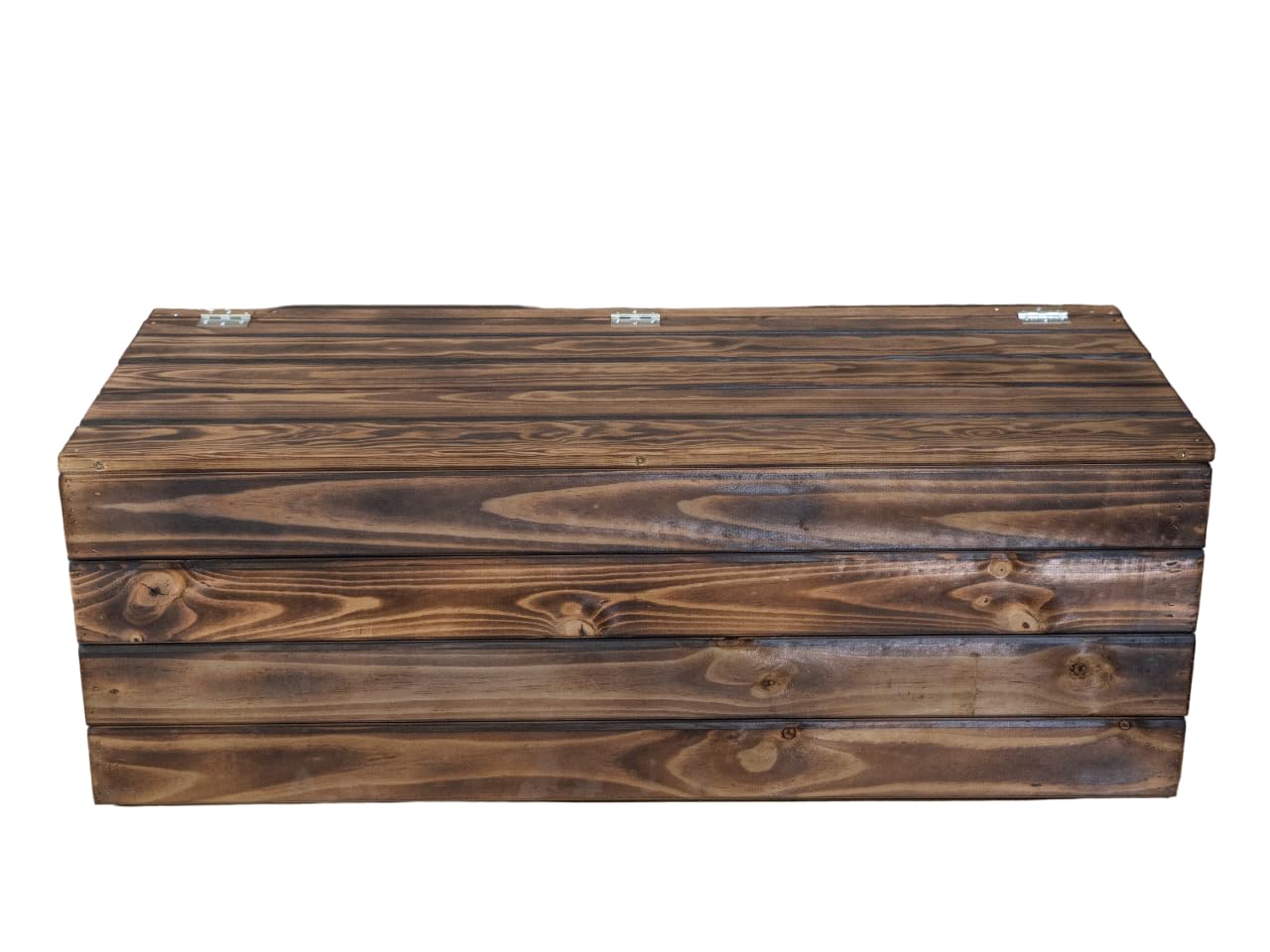 Baúl/Banco de Madera de Pino Envejecido en el Estilo, tratado para Exteriores (60X30X30 CM)