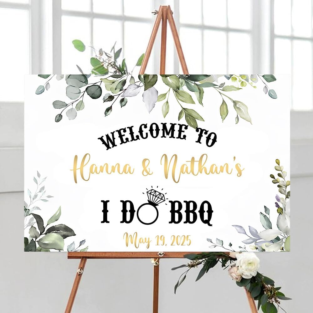 Personalized I Do BBQ Yard Sign, I Do BBQ Welcome Sign, I Do BBQ Decorations, BBQ Engagement Party Sign, Couples Shower BBQ Sign, BBQ Yard Sign, Welcome To The I Do BBQ Party Sign, I Do BBQ Sign #16