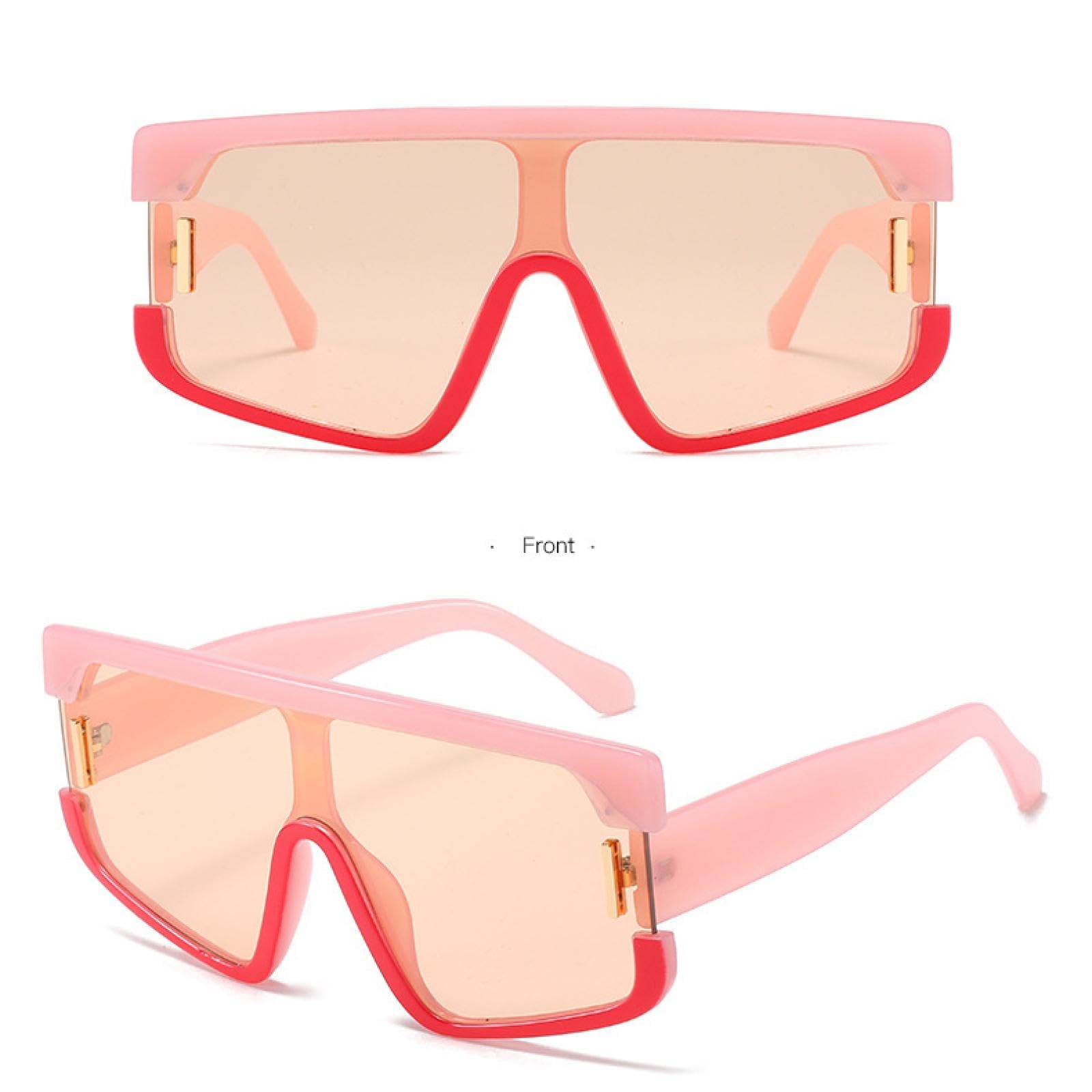 Gafas de sol de gran tamaño para mujer, de moda, de una pieza, estilo vintage, en tonos azul y gris, estilo punk.