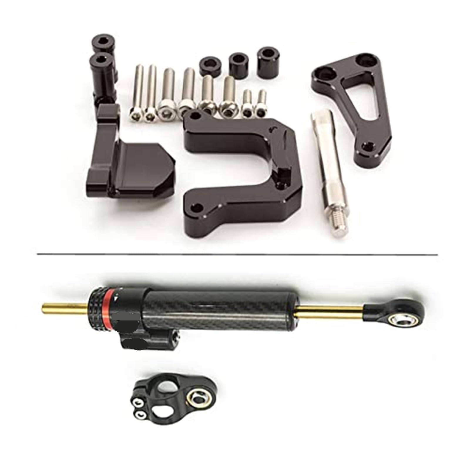 M-SLAZ, aluminiowy wspornik stabilizujący CNC motocykla, zestaw montażowy Jednostka sterująca jazdą motocyklem(BLACK 5)