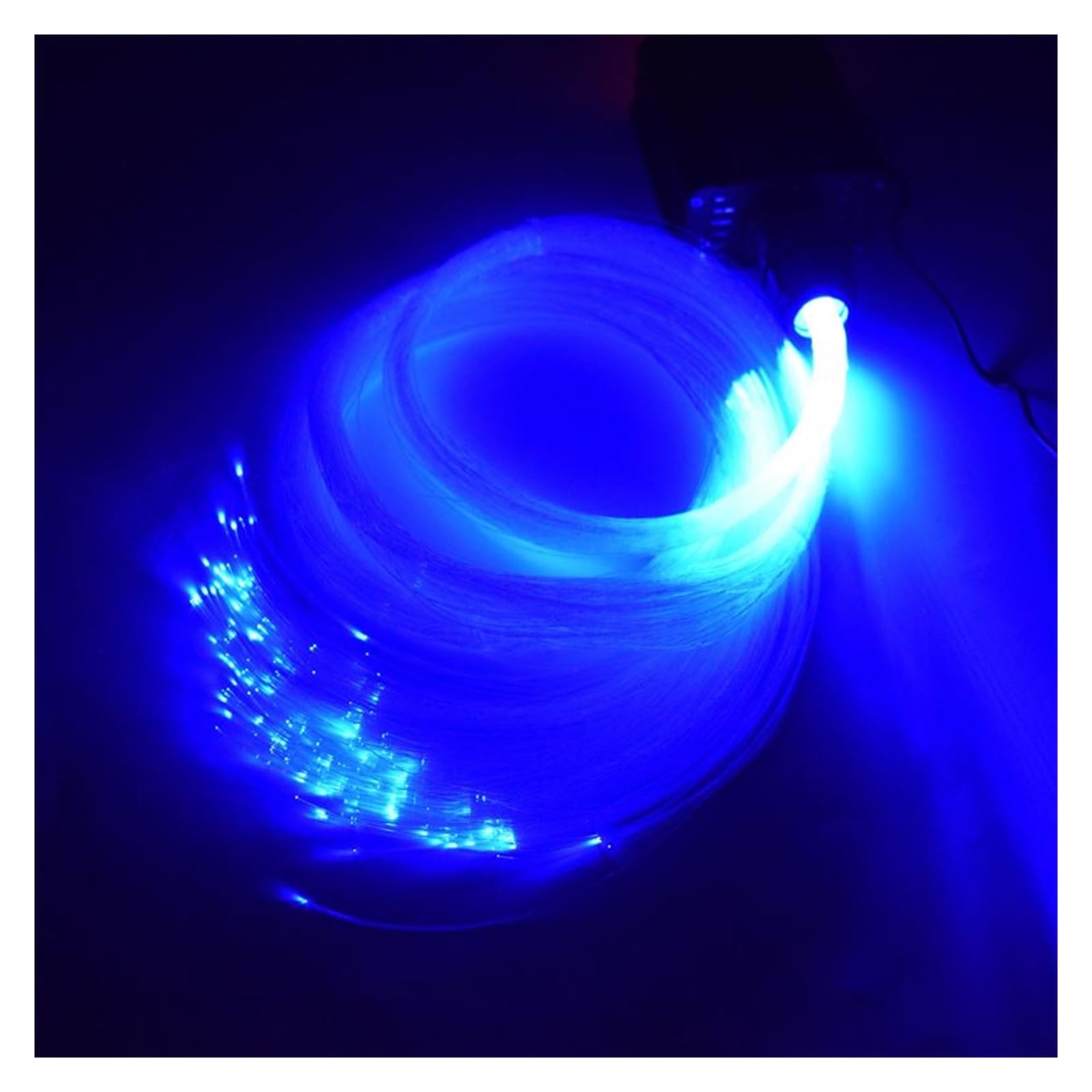 Oświetlenie wnętrza samochodu LED, Światłowodowe światło Bluetooth inteligentna kontrola aplikacji, 16W RGB światło silnika kabel światłowodowy PMMA do oświetlenia sufitowego z efektem gwiaździstym Św