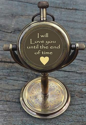 Miniatura 3 de PORTHO Personalized Message Antique Desk Clock Table watch Desktop clock Promotional gift Retirement, Anniversary, Graduation Engraved gift for Him