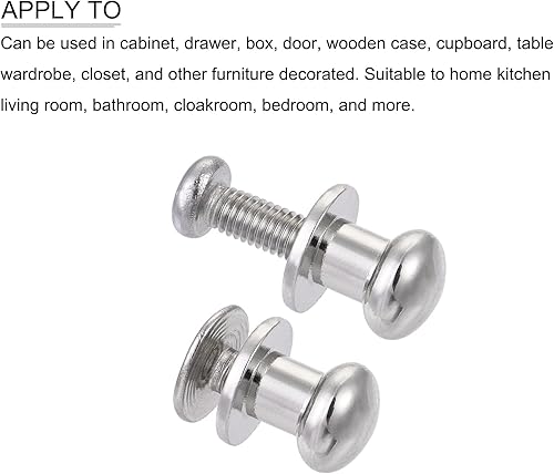 Miniatura 10 de METALLIXITY Mini tiradores de cajón (0.31 pulgadas), 12 unidades, aleación de zinc, mini pomos de cabeza redonda con tornillos, para manija de cajón