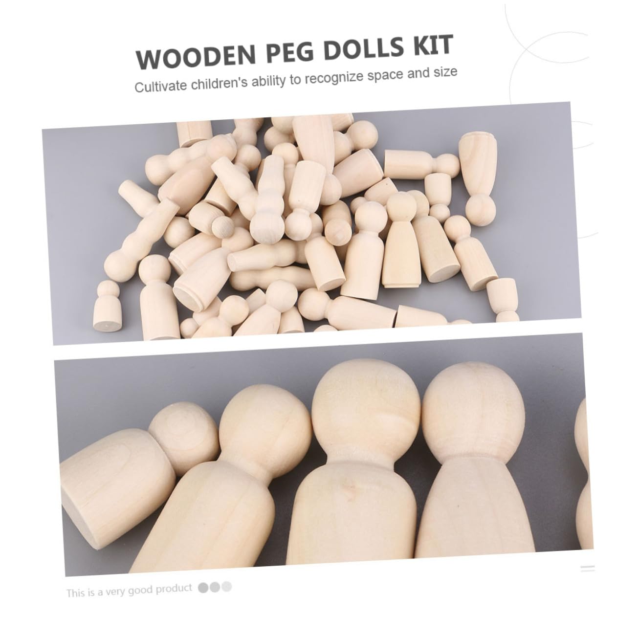 Muñecas de Madera sin Pintar 55 Piezas para Bricolaje y Decoración