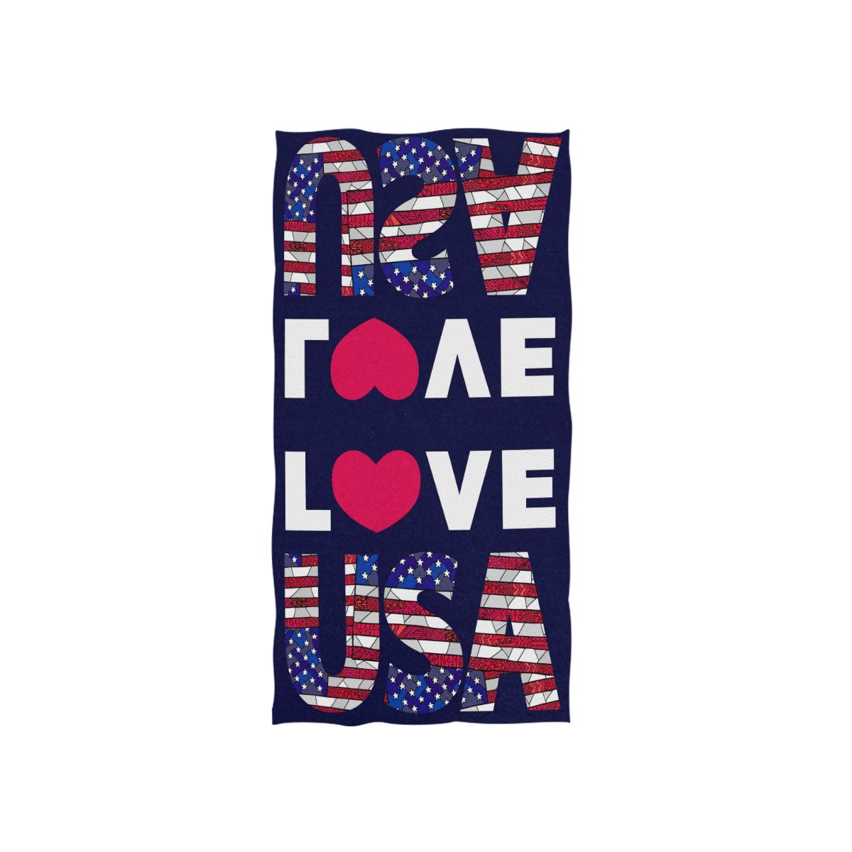 linomo Hand Towel Love USA American Flag Towel Cotton Face Towel Dish Towel for Kids Girls Boys Adult