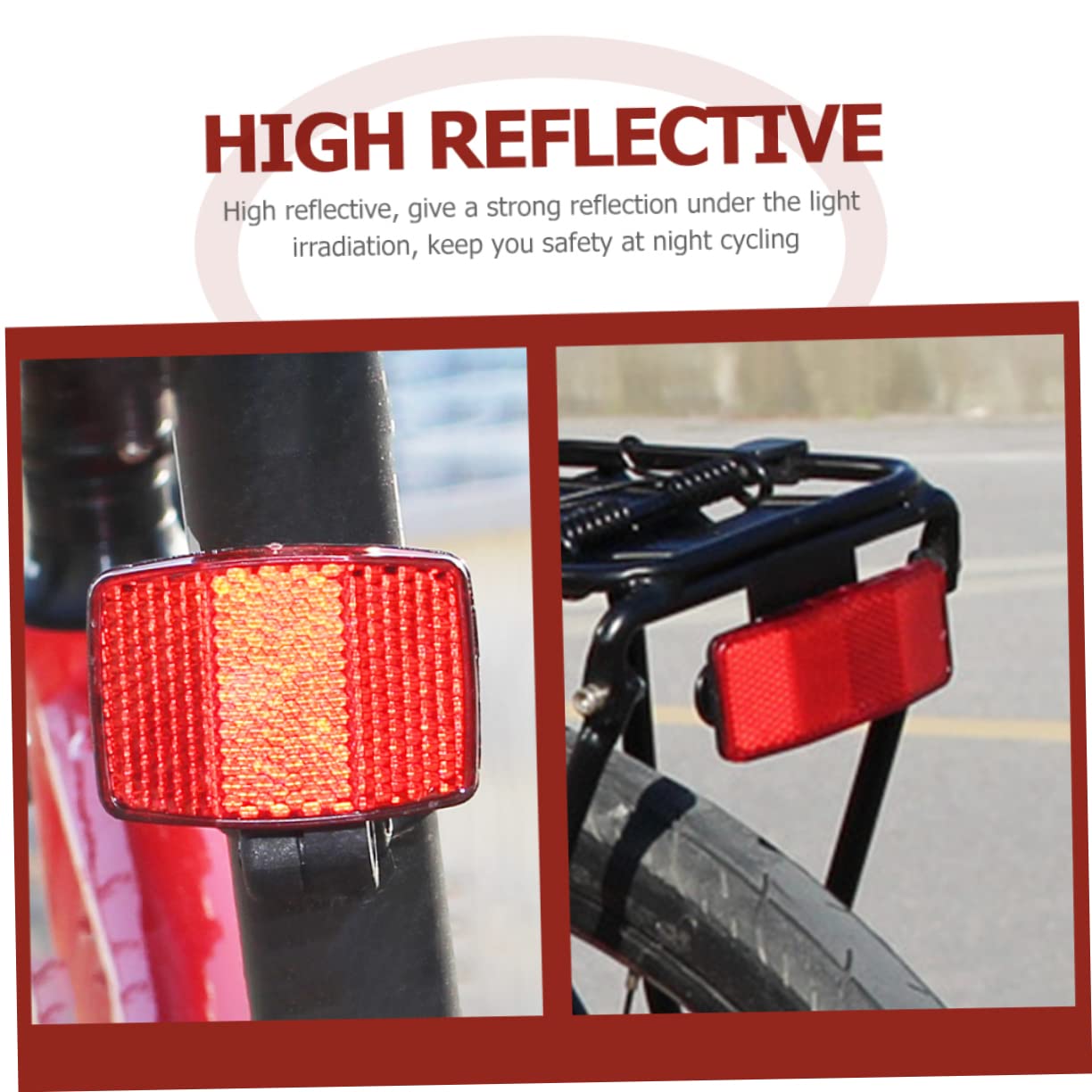 POPETPOP Bike Reflectors Bike Reflective Film for Rear Light Reflective Lens Random Color