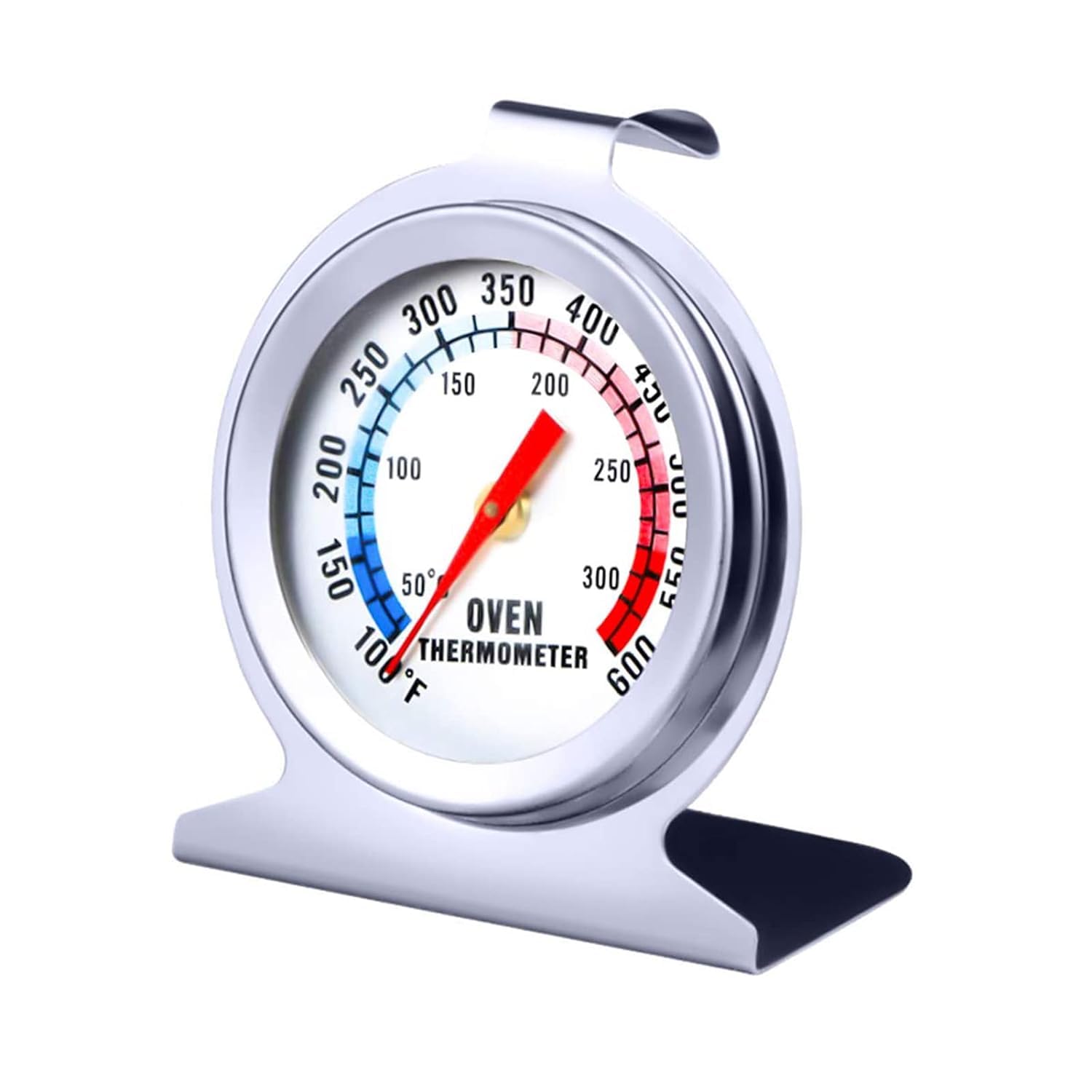 Termómetros de Horno, 50-300 °C/100-600 °F, Termómetro de Horno de Acero Inoxidable de Lectura Instantánea para Horno Eléctrico, Barbacoa, Horneado, Dial Grande, Parrilla, Chef Monitoreo de Cocina