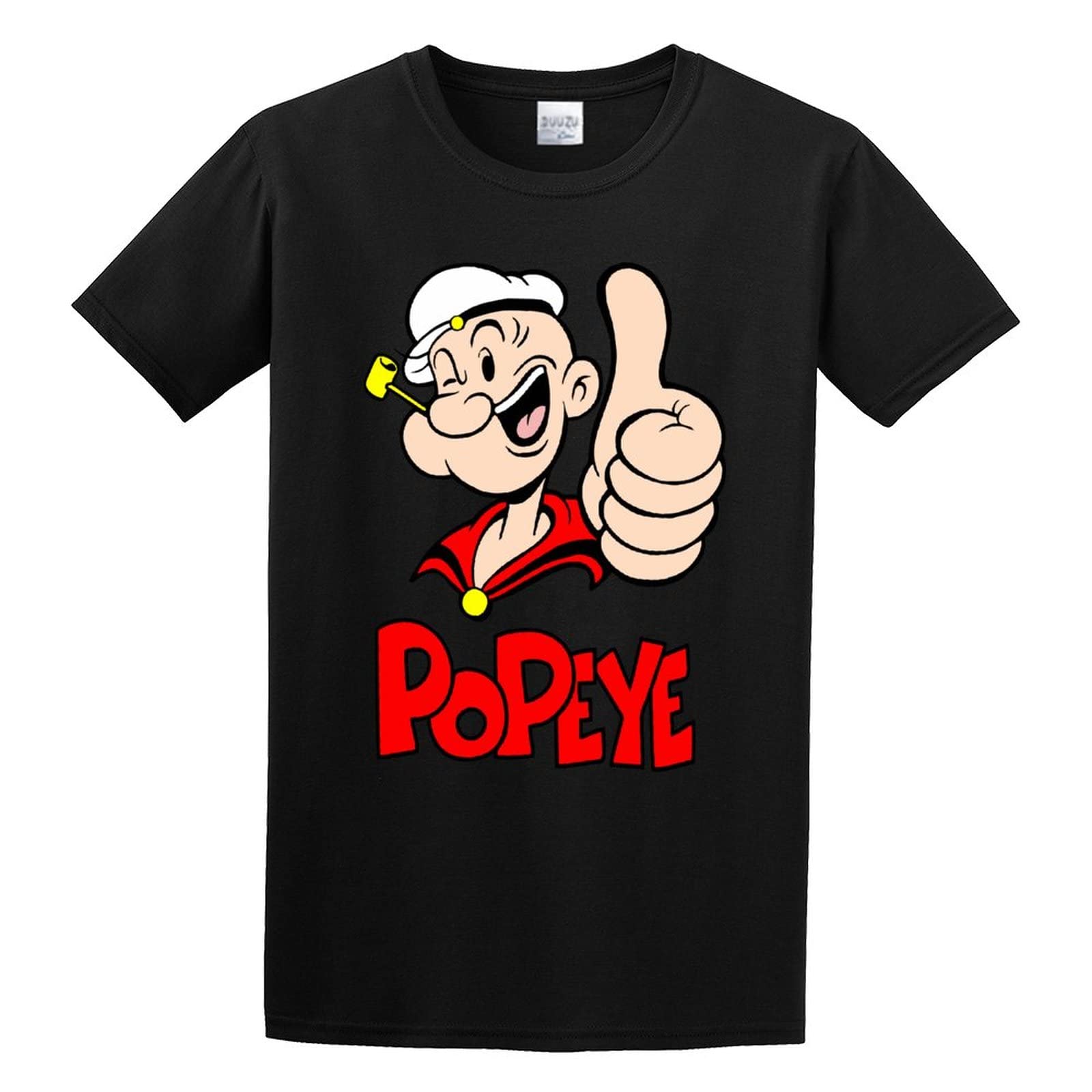 Popeye The Sailor Man Logo Tee Mens T Shirt Black M