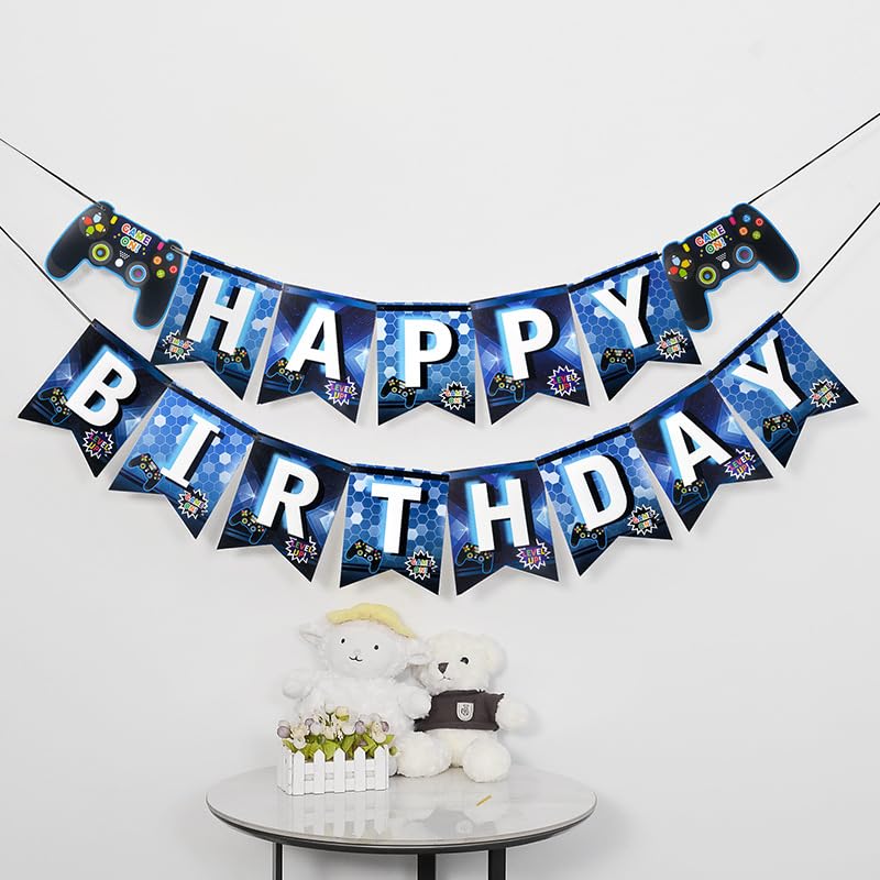 TTOA - Game Theme Birthday Banner| Party Garland | Party Supplier | Gaming Flag