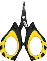 BeyondBraid 4.5” Fishing Scissors for Braided Line - Stainless Steel Serrated Blades, Non-Slip Grip, Large Finger Holes Line Cutter