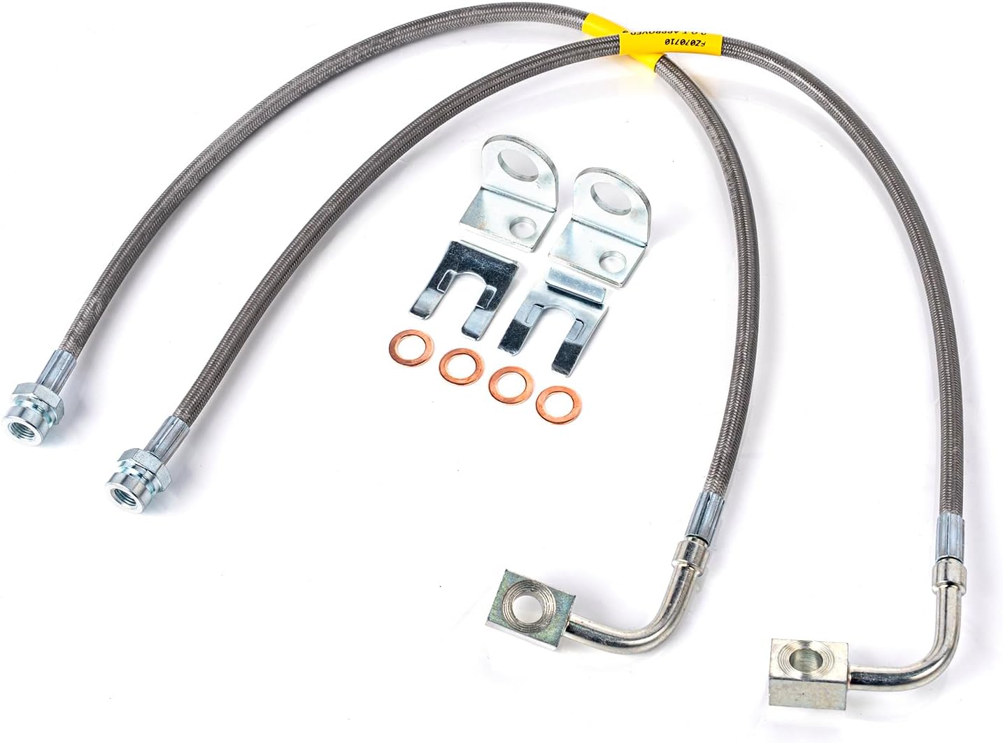FAPO Front Extended Stainless Steel Brake Lines for Jeep Wrangler JK 2007-2018 2-6" Lift