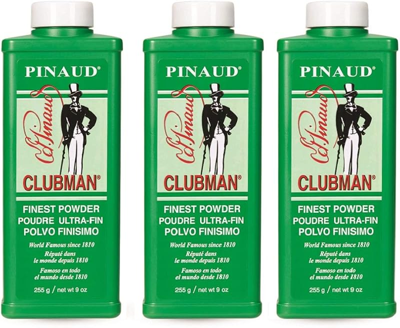 Clubman Pinaud Finest Body Powder, pó corporal, 255 g, Pacote com 3