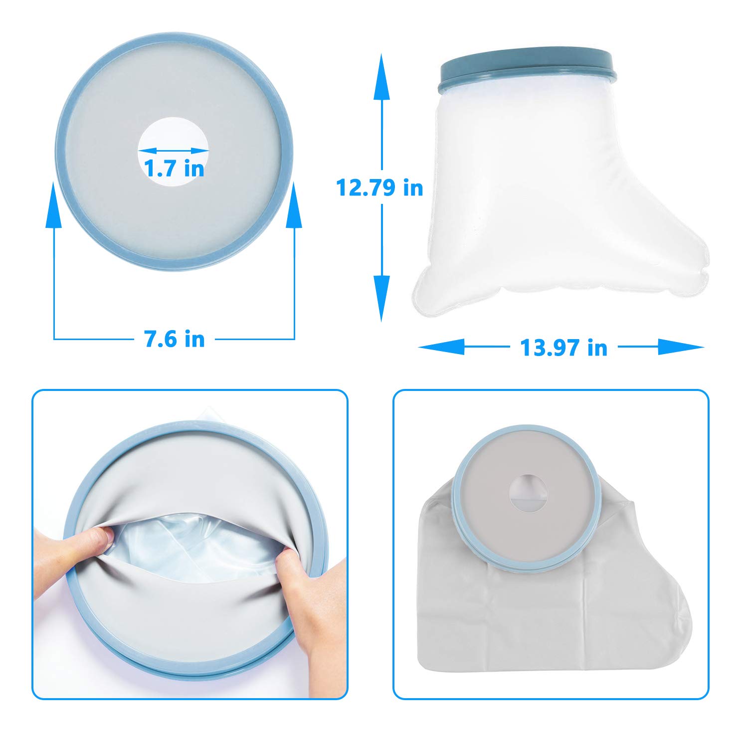 Super impermeabile per gesso e protezione bendaggio Usato per Facendo doccia/bagno (piede adulto)