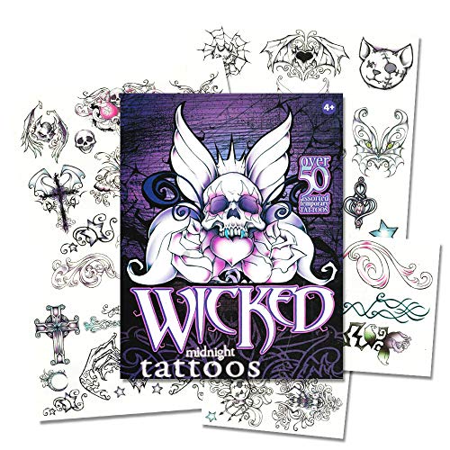 Savvi Rose Tattoos for Girls Women Costume Set (38 Gothic Temporary Tattoos, Including Skulls, Roses, Stars, Hearts and More!) Savvi Rose Tattoos for Girls Women Costume Set (38 Gothic Temporary Tattoos, Including Skulls, Roses, Stars, Hearts and More!)