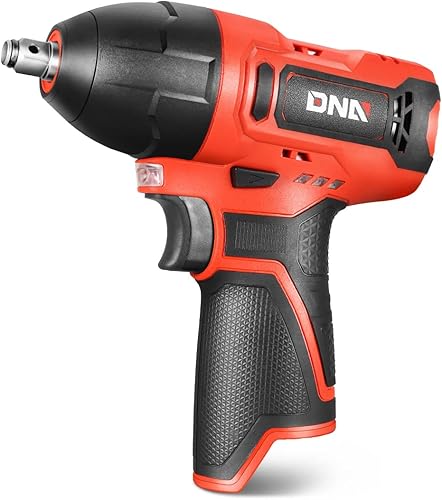DNA MOTORING TOOLS-00160 Llave de impacto inalámbrica, 38 pulgadas Chuck Max Torque 120Nm 12V Llave de impacto eléctrica con luz de trabajo LED,