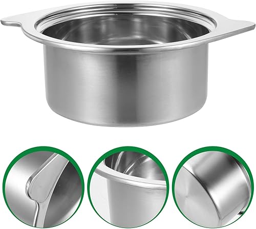 Miniatura 5 de HEMOTON Shabu Hot Pot Acero Inoxidable Chino Inducción Shabu Olla Tazones de sopa Stock para estufa de inducción Estufa de Gas (Plata) 24X19X8CM