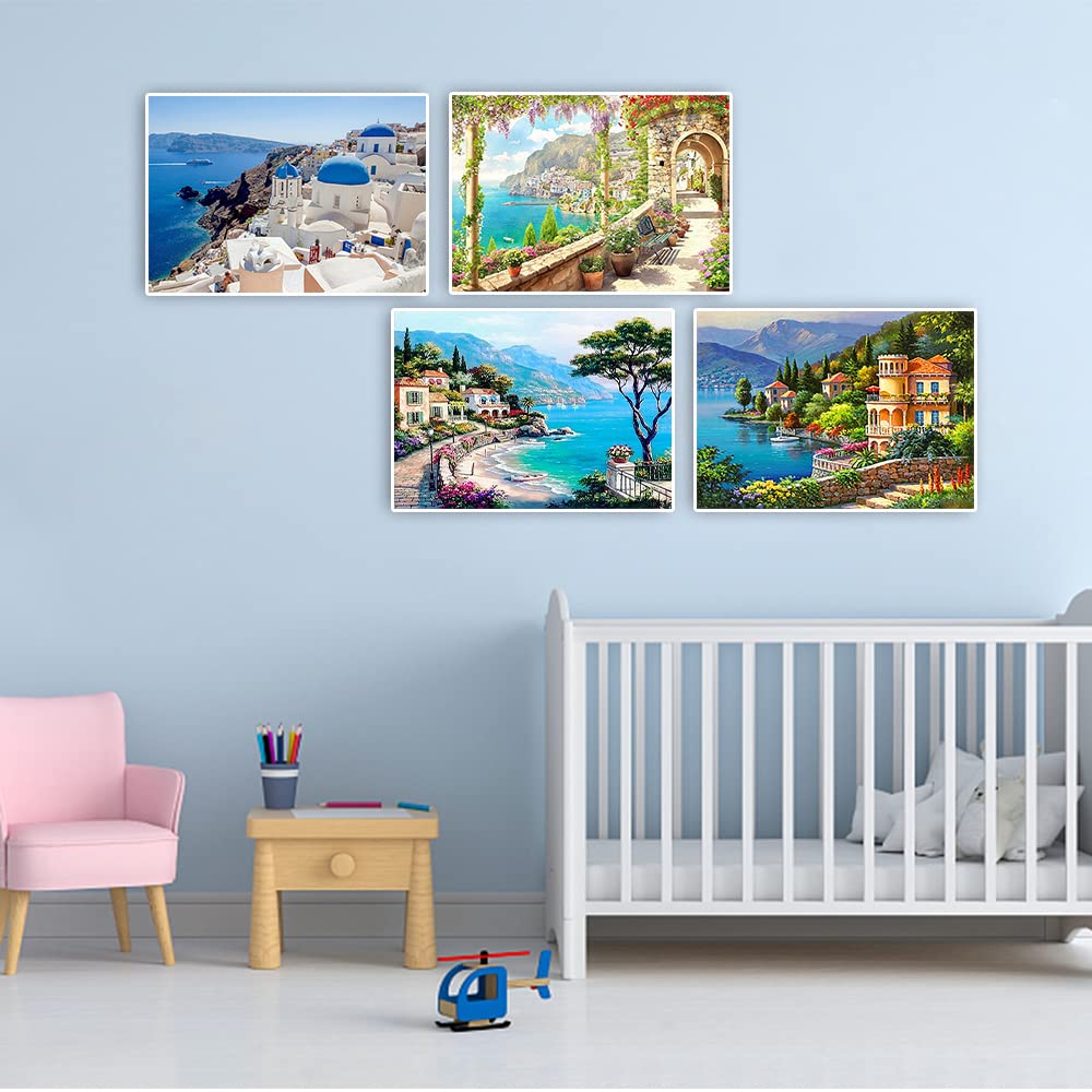 Diamond Painting Set - 4x Meer & Strand Motive Für Entspannende DIY Abende