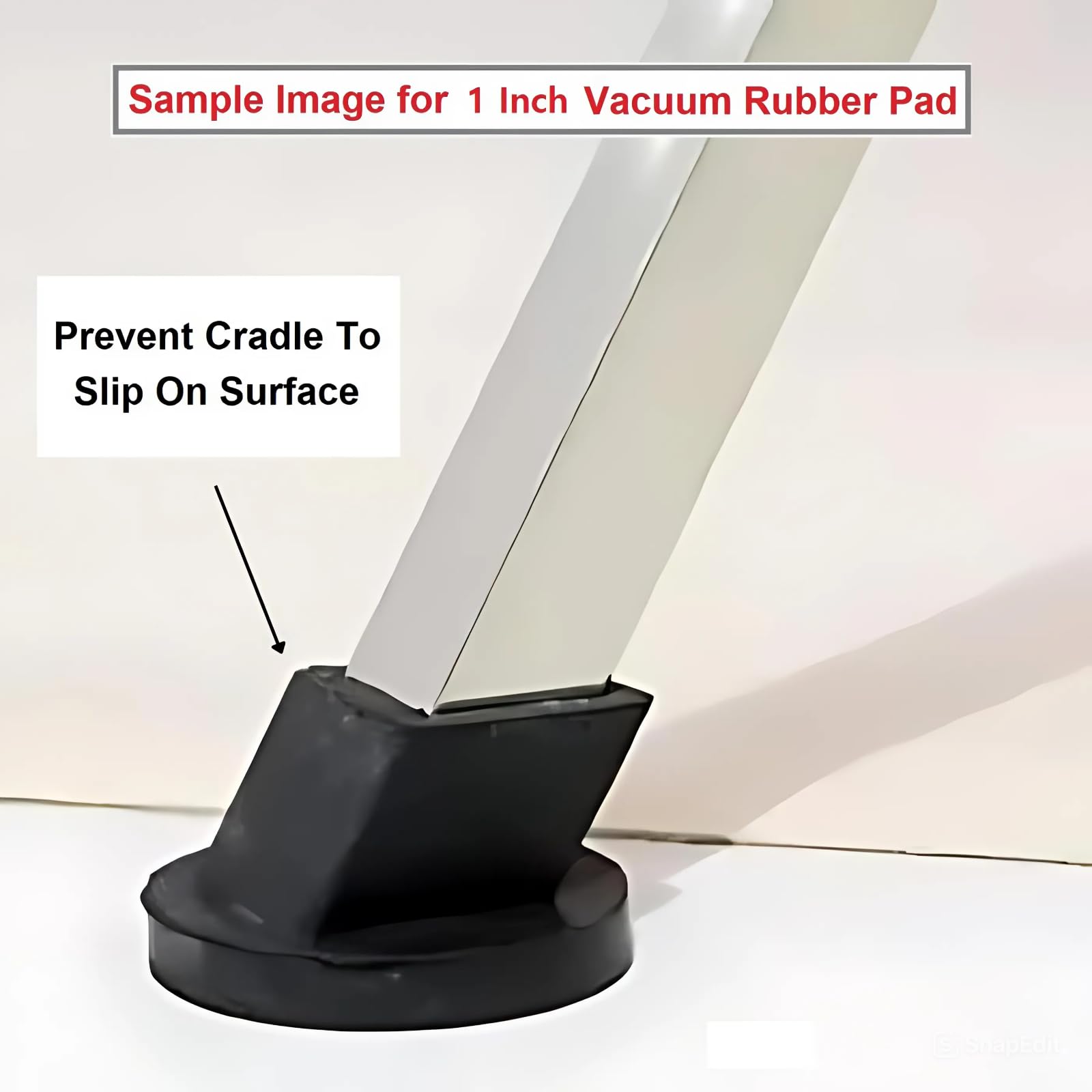 Baby Cradle Square Rubber Pad for 1 Inch Pipe | Baby Cradle Rubber Vacuums | GM CRADLES Set of 4 (Black) Rubber Pad - Image 2 thumbnail