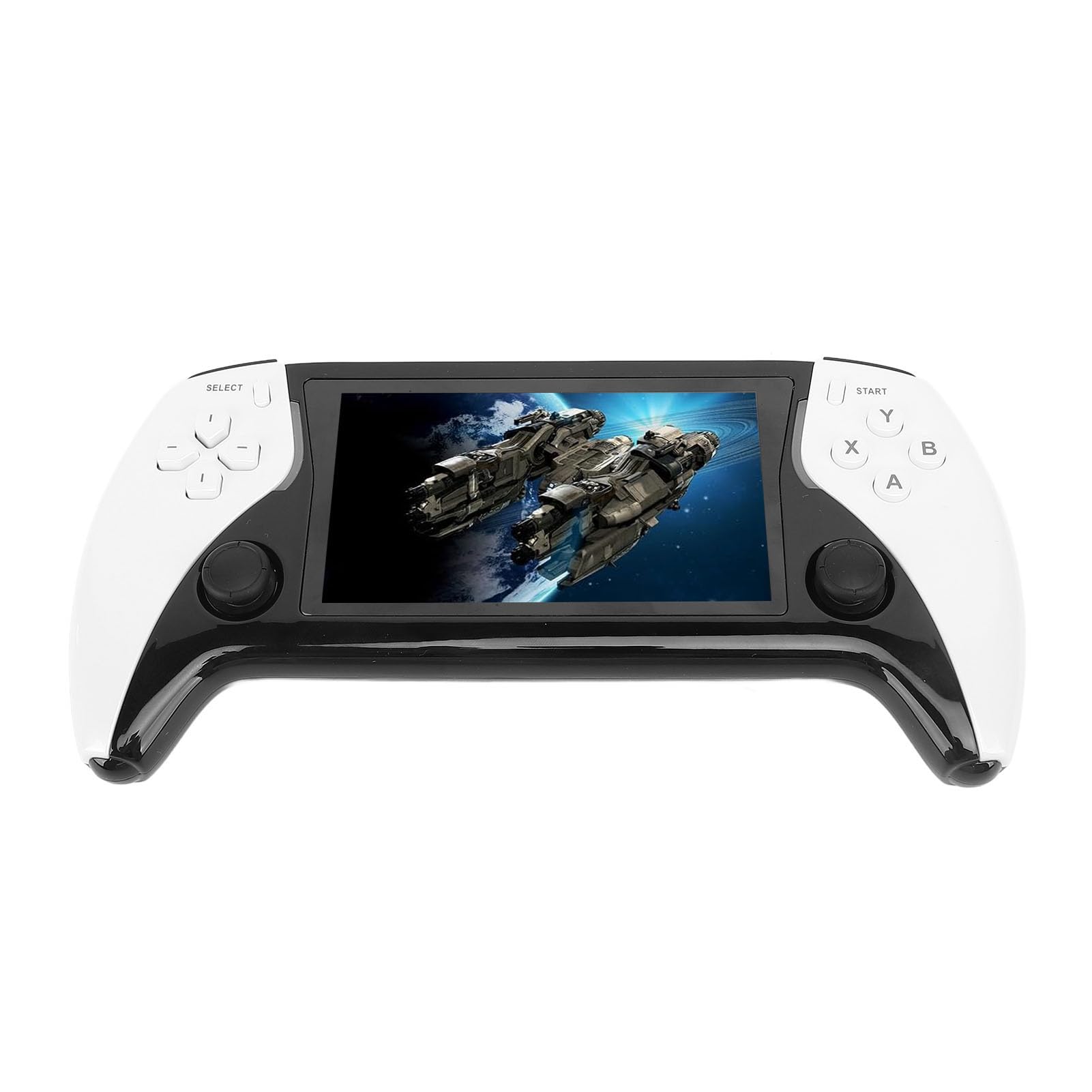 Consola de Juegos Retro Portátil, Pantalla IPS 800x480 de 4,3 Pulgadas, Batería de 2500 MAh para 4-5 Horas de Reproducción, Admite 11 Emuladores y Salida de TV, Joysticks 3D Duales, (White) — view 3