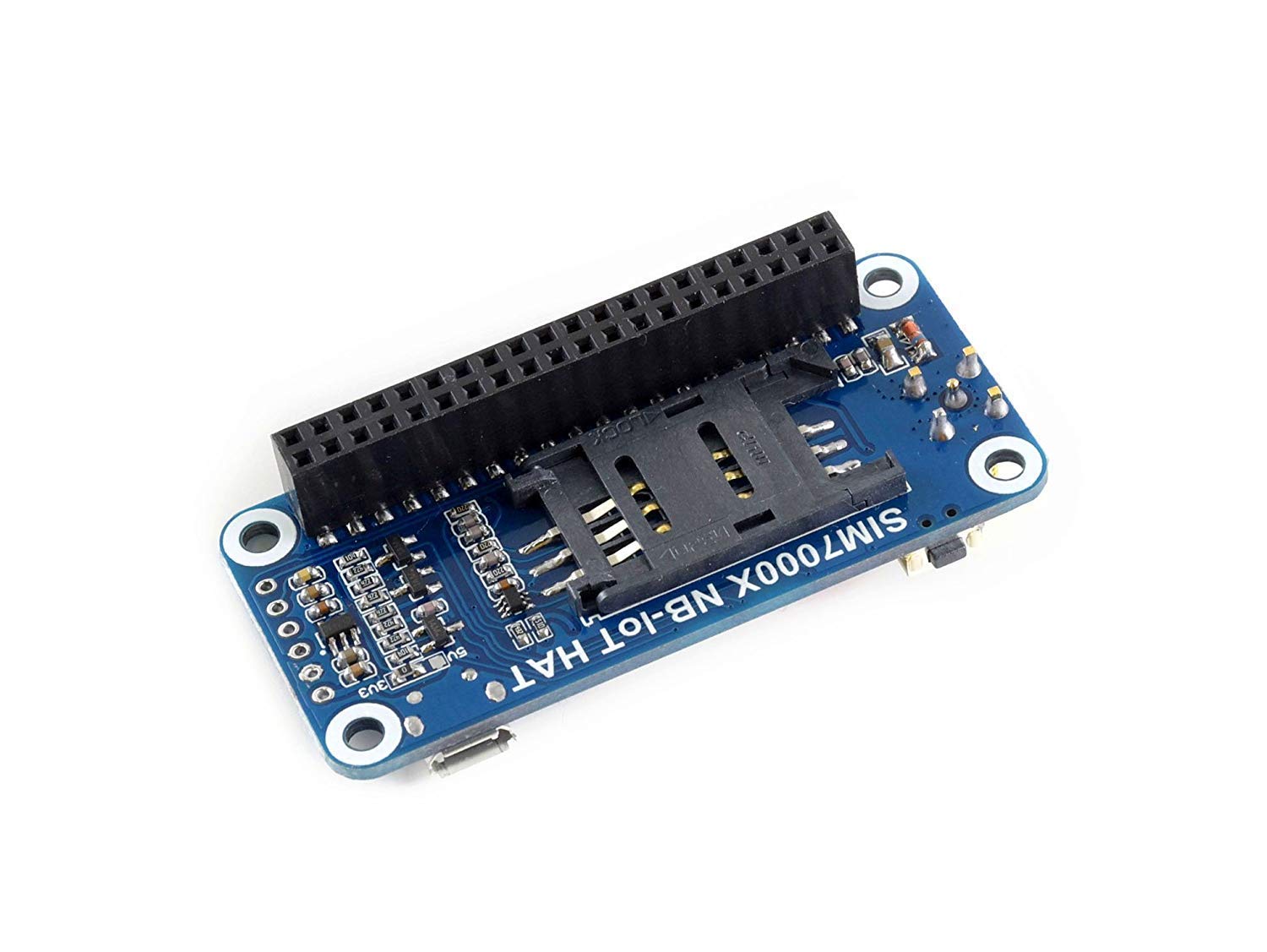 NB-IoT/eMTC/Edge/GPRS/GNSS Hat for Raspberry Pi Zero/Zero W/Zero WH/2B/3B/3B+ Based on SIM7000E Support TCP, UDP, PPP, HTTP, FTP, MQTT, SMS, Mail,GNSS Positioning