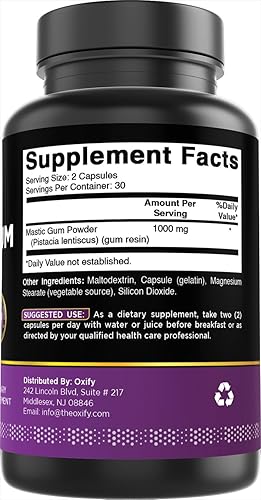 Miniatura 6 de Oxify Mascota de goma de mascar 500 mg 60 cápsulas Sin gluten, sin OMG Suplemento fabricado en Estados Unidos