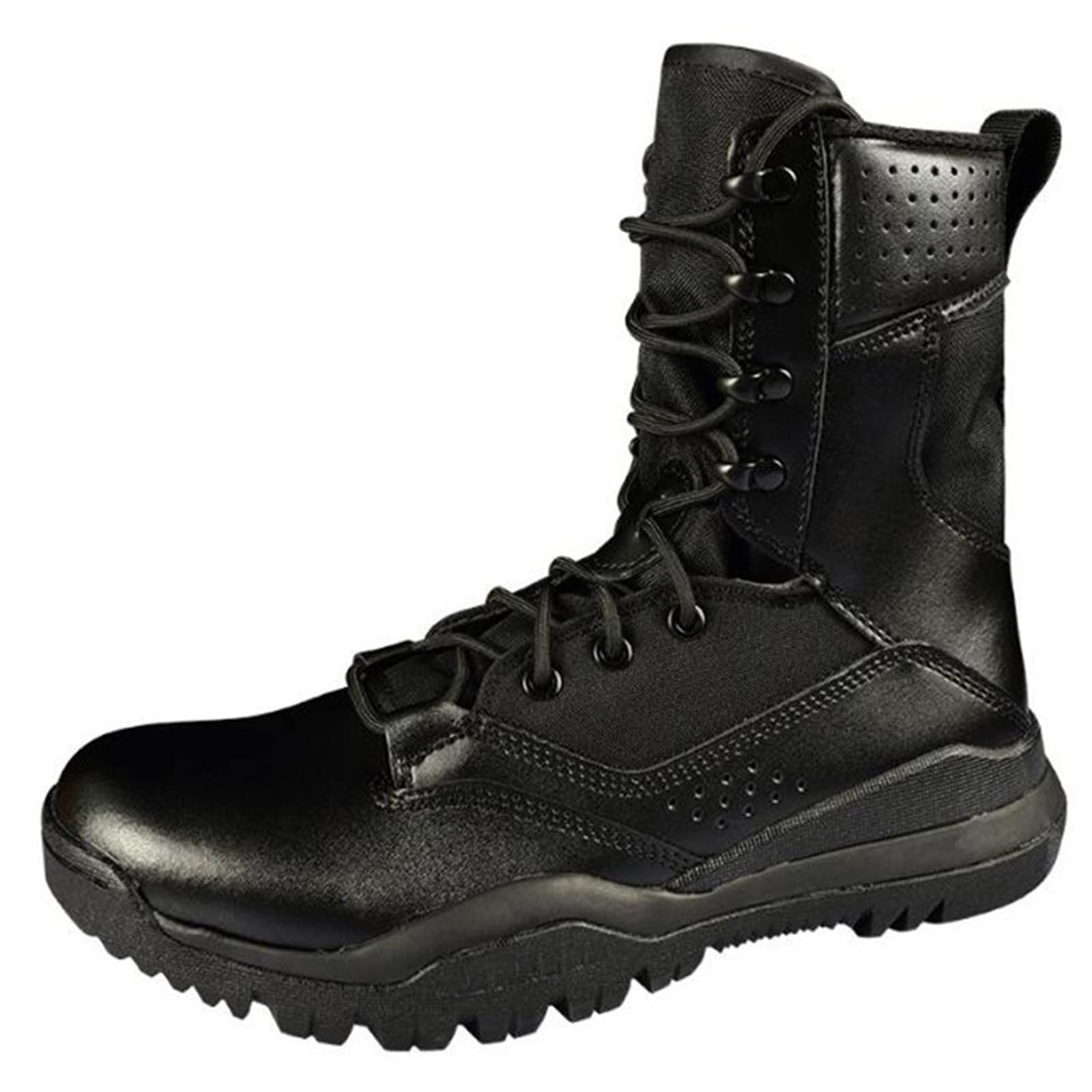 ETZRYSYB Mens Boots Men Outdoor Hiking Desert Army Boots Lightweight Breathable Male Ankle Boots Jungle Shoes Military Tactical Combat Boots(Schwarz,7.5)