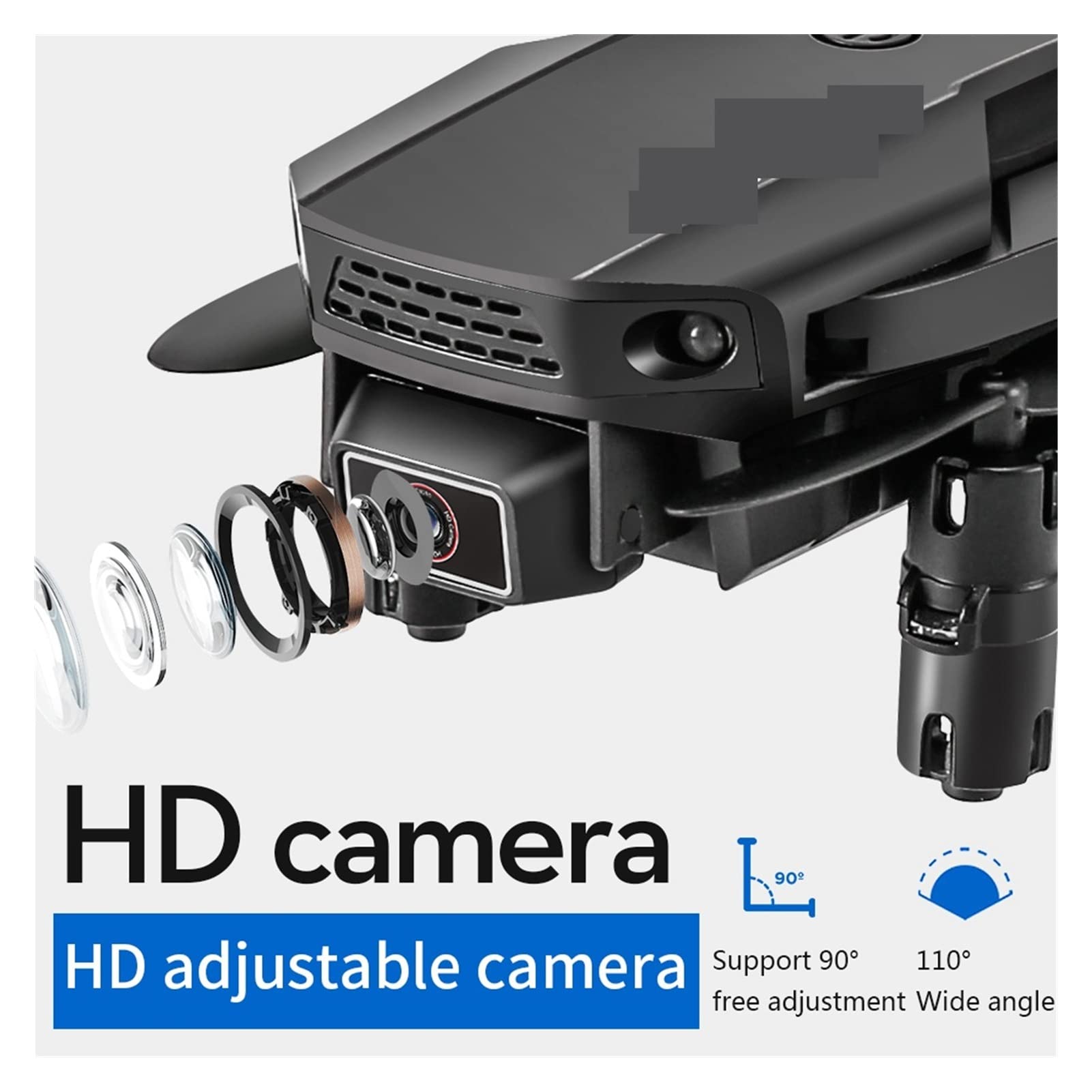Drone Mini Drone 4K HD Kamera szerokokątna RC Helikopter Wysokość Trzymaj Składany quadkopter WiFi Nowe drony (Kolor : 1 Rozmiar torby na baterie : 1) (3 Torba na baterie 1)
