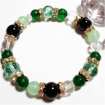 水晶と翡翠のパワーストーン！ズーンとくる！綺麗！ Amazon.co.jp