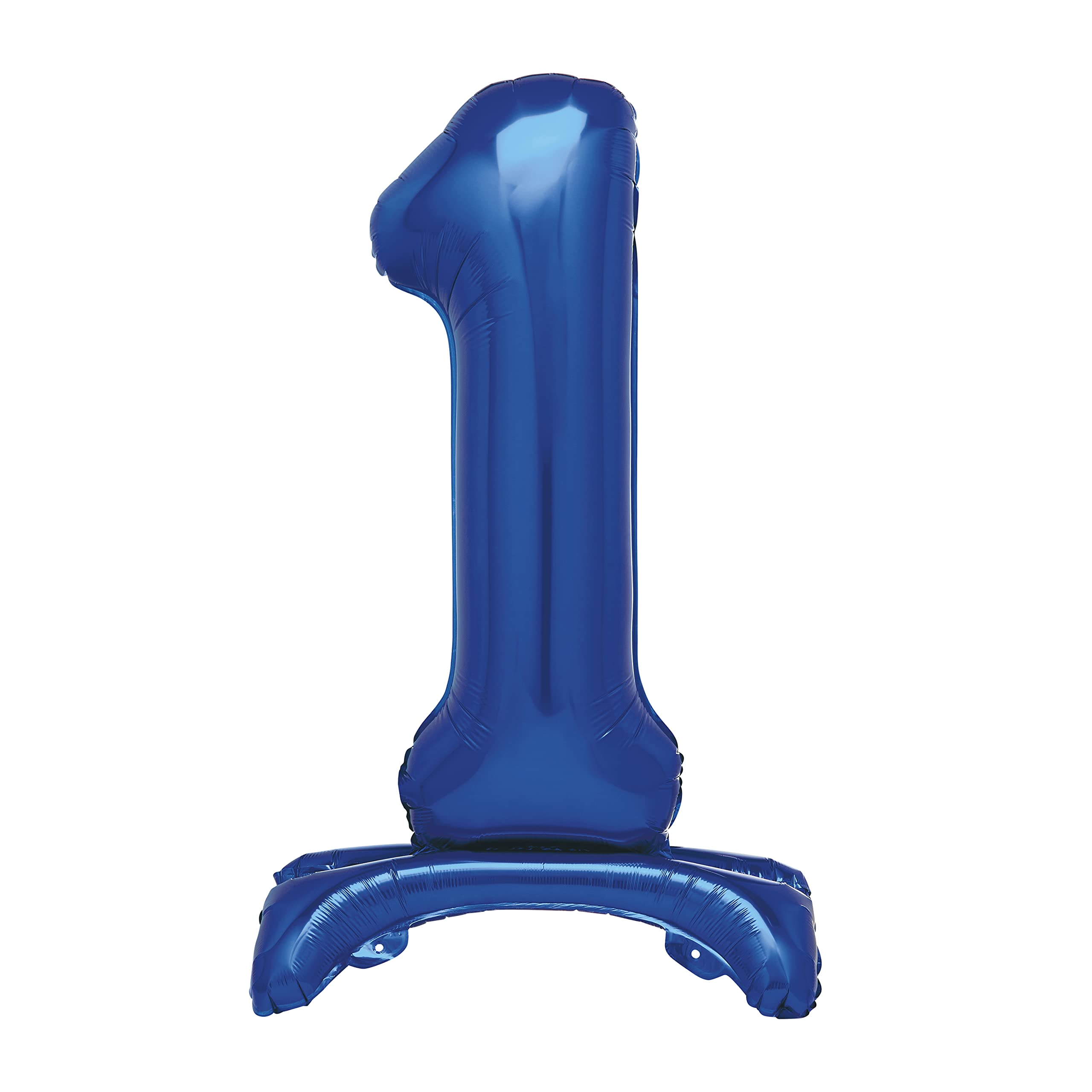 Blue Standing Number 1 Foil Balloon 30", Packaged