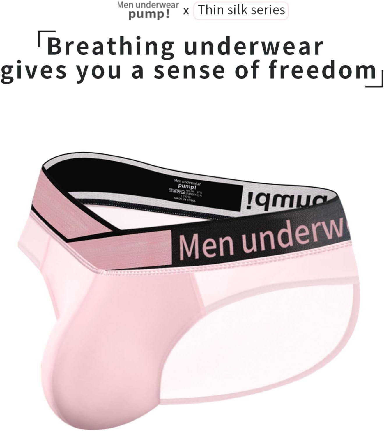 Men's Low Rise Triangle Underwear Modal and Transparent Mesh Splicing and Fitness Men's Underwear