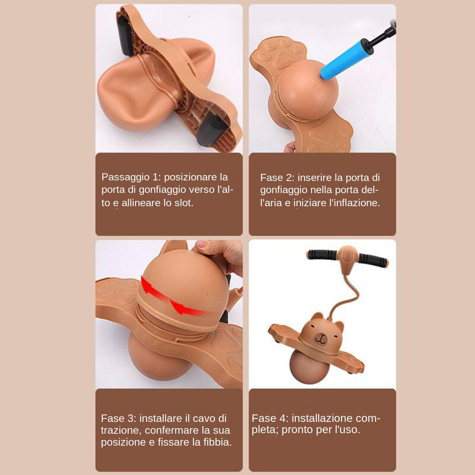 Bola rebozante para niños, juguetes interactivos inflables para equilibrar – Bolas con asas para saltos, para escuela, casa, jardín, ejercicio y fiestas de cumpleaños Navidad para niños y niñas