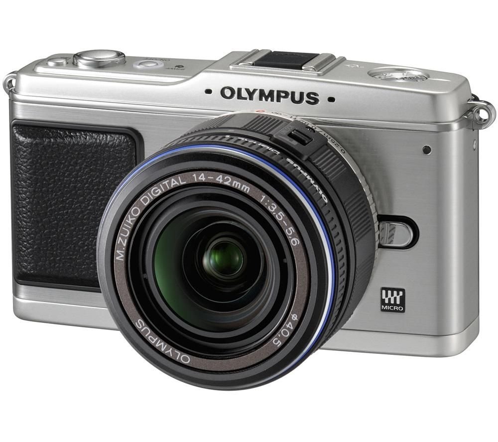 Olympus PEN E-P1 Systemkamera Kit inkl. 14-42mm Objektiv silber 