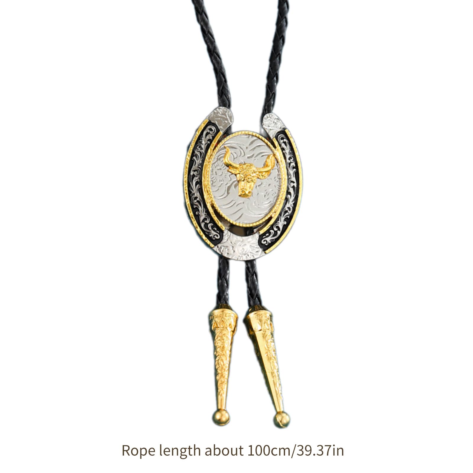 Cravatte da Cowboy, Elegante con Ciondolo Forma di Testa Cervo, Cravatta a(Deer Head Model)
