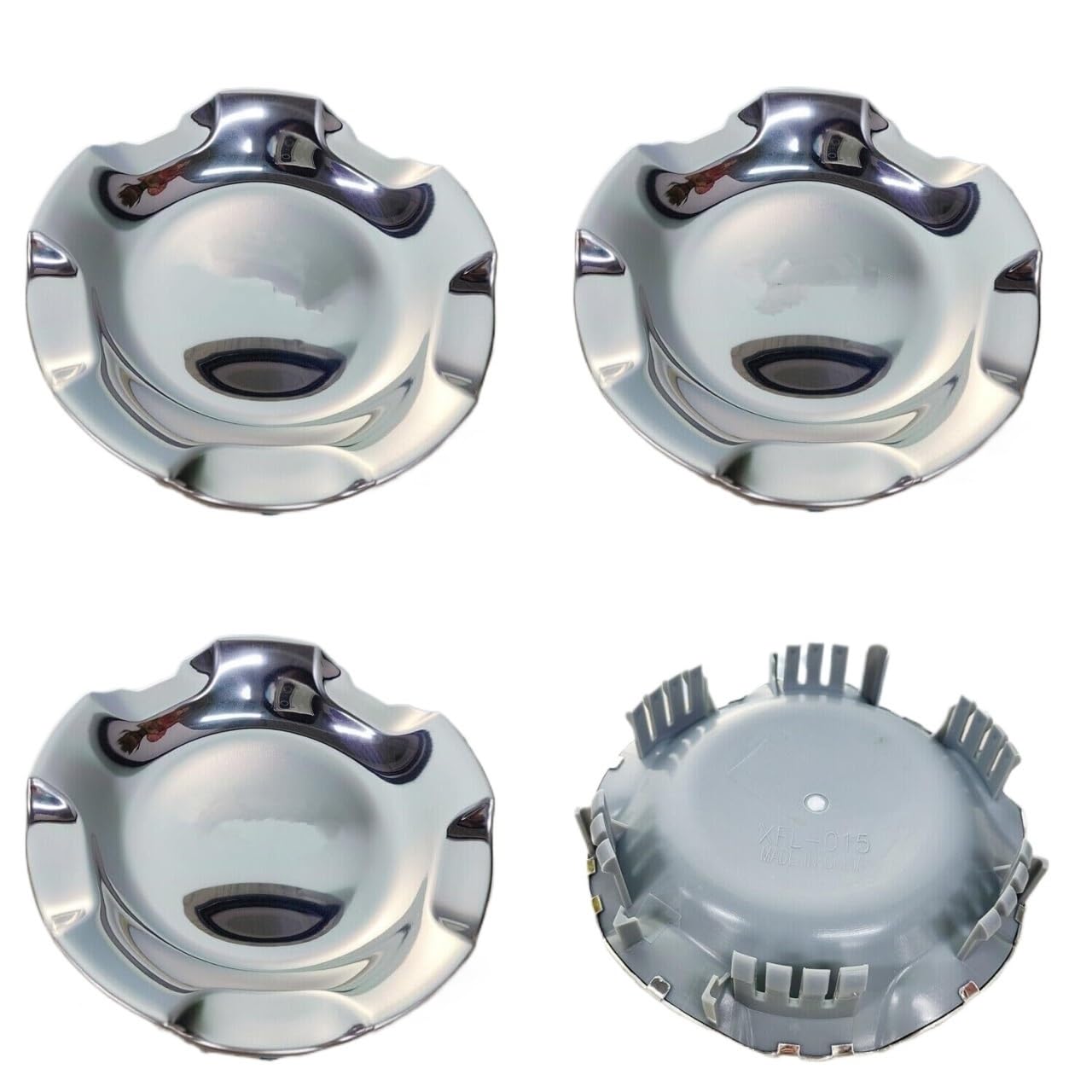 4PC for Chevy Wheel Center CAPS Silverado Tahoe Suburban Avalanche 2007-2013 Silver (4pcs Matte Silver)