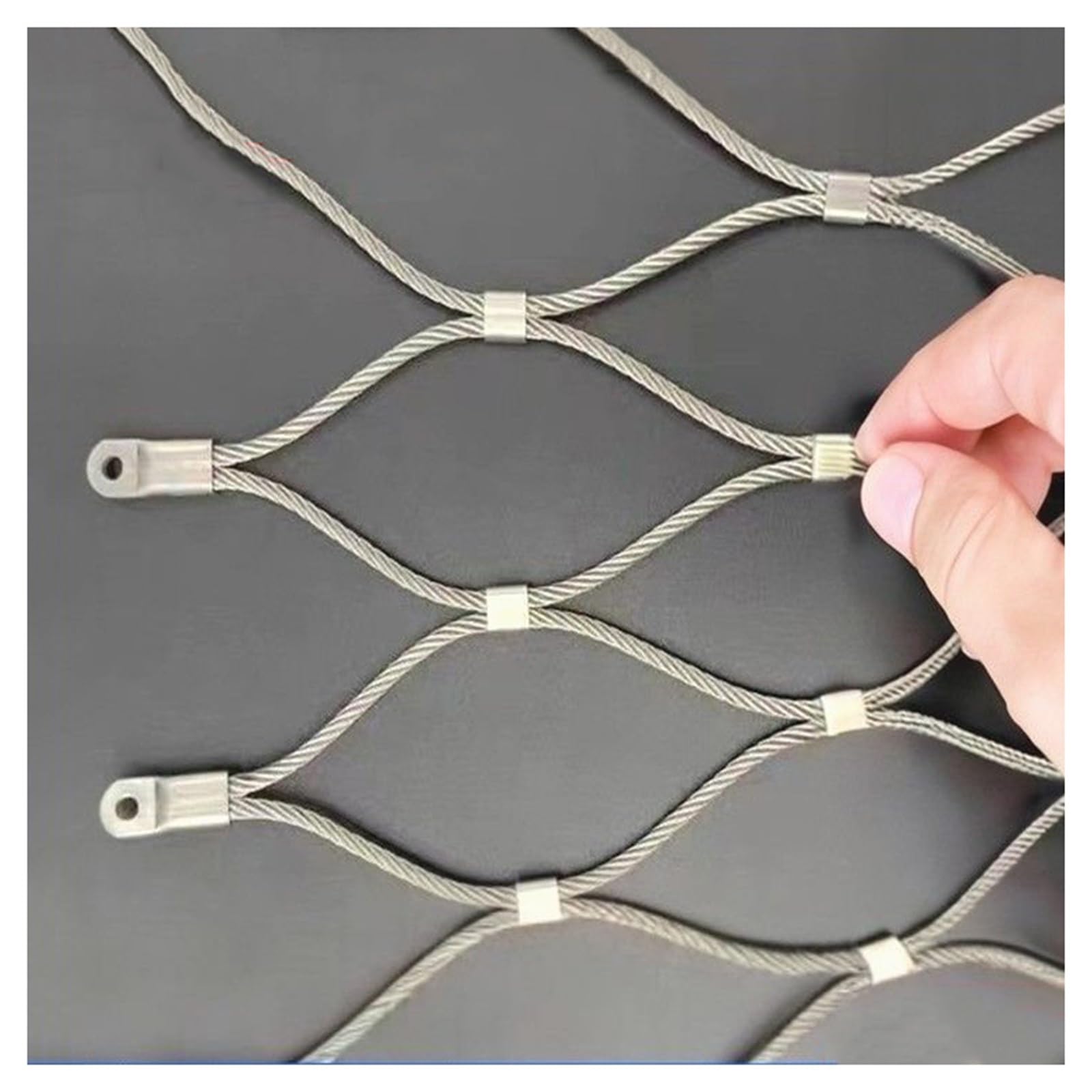 Treillis métallique en acier inoxydable 304 flexible type X pour jardin