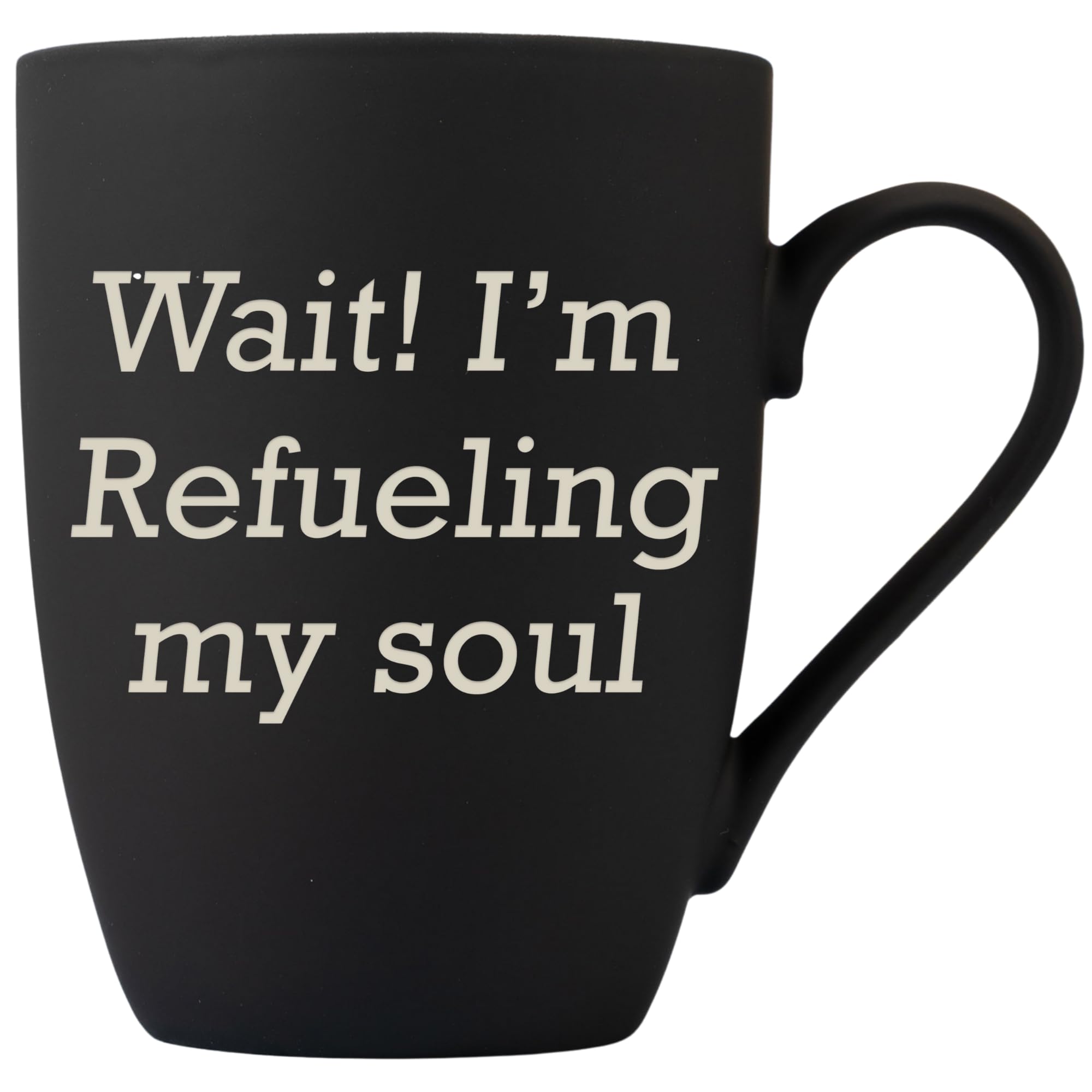Personalised Mug with Custom Text - Ideal Gifts for Officemates, Father's Day, Mother's Day, Retirement and Other Special Occasions - Office Cup (Matt Black Curved Mug, 300ml) โ image 1