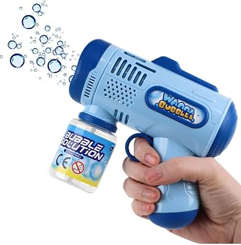MayToys Otomatik Baloncuk Makinesi Pilli Köpük Tabancası Sızdırmaz Tasarım Bubble Gun Mavi