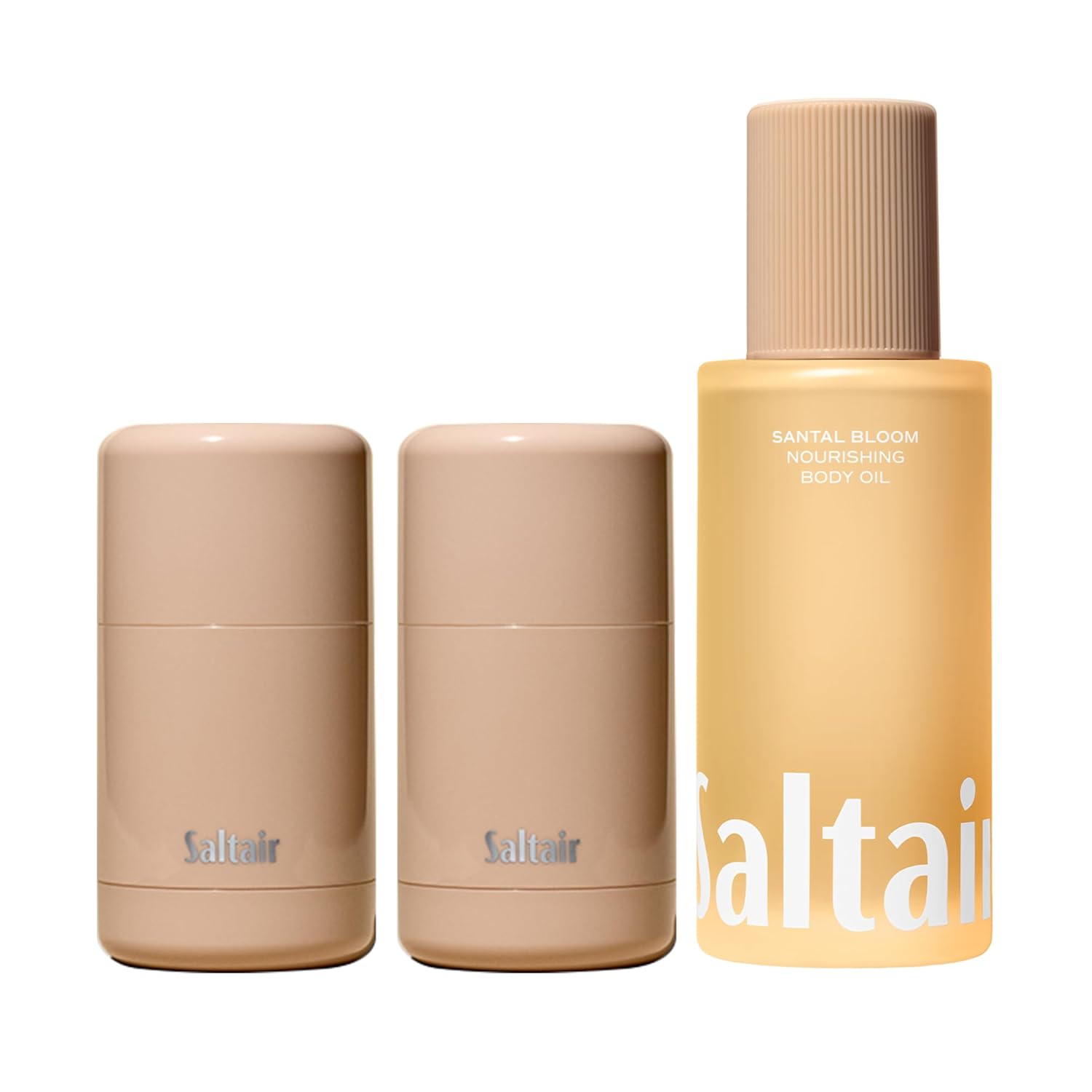 Saltair Santal Bloom Body Care Duo – Aluminum-Free Deodorant 2-Pack + Hydrating Body Oil | Long-Lasting Odor Protection & Nourishing Moisture