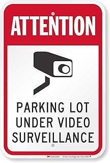 SmartSign - T1-1088-HI Attention - Parking Lot Under Video Surveillance Sign By | 12