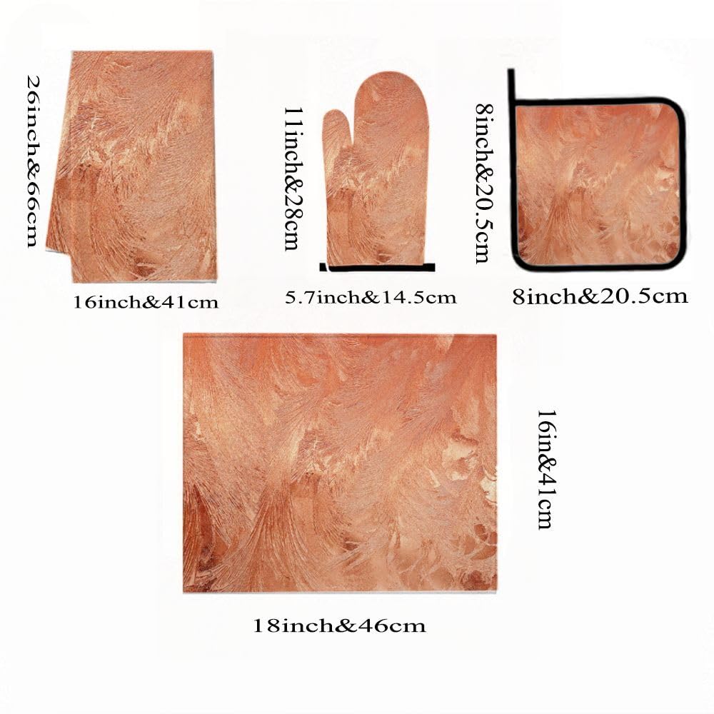 9PCS Rose Frost Texture Cucina Decor e Accessori Set