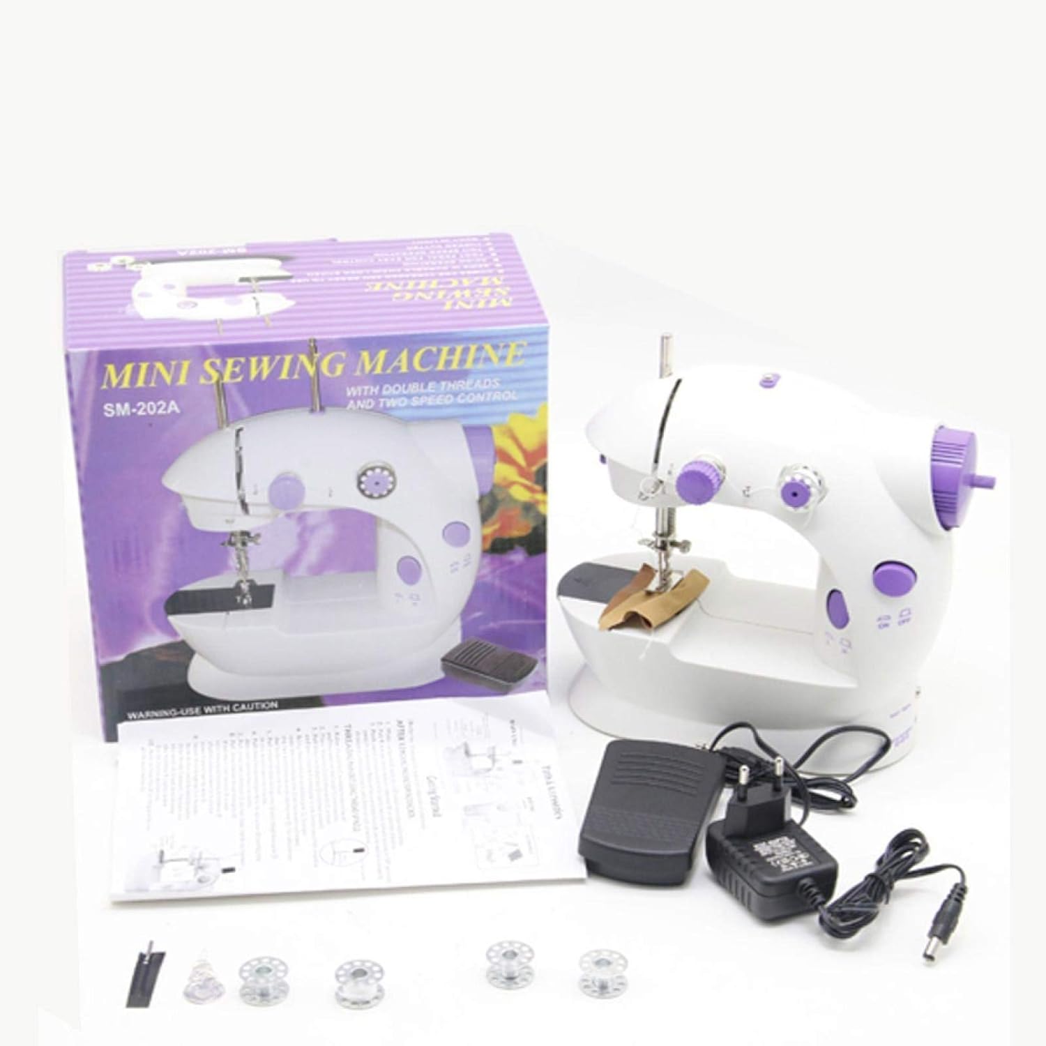 Máquina de coser de pies en miniatura para el hogar portátil ...