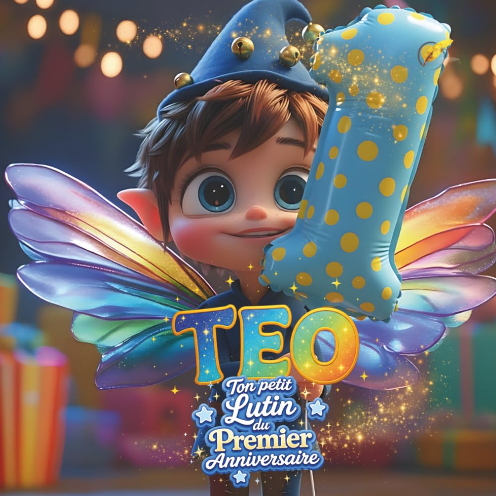 TEO, TON PETIT LUTIN DU PREMIER ANNIVERSAIRE: Livre personnalisable pour garçon ou fille d'un an – Un cadeau original pour célébrer le premier ... souvenir de cette première année de vie.