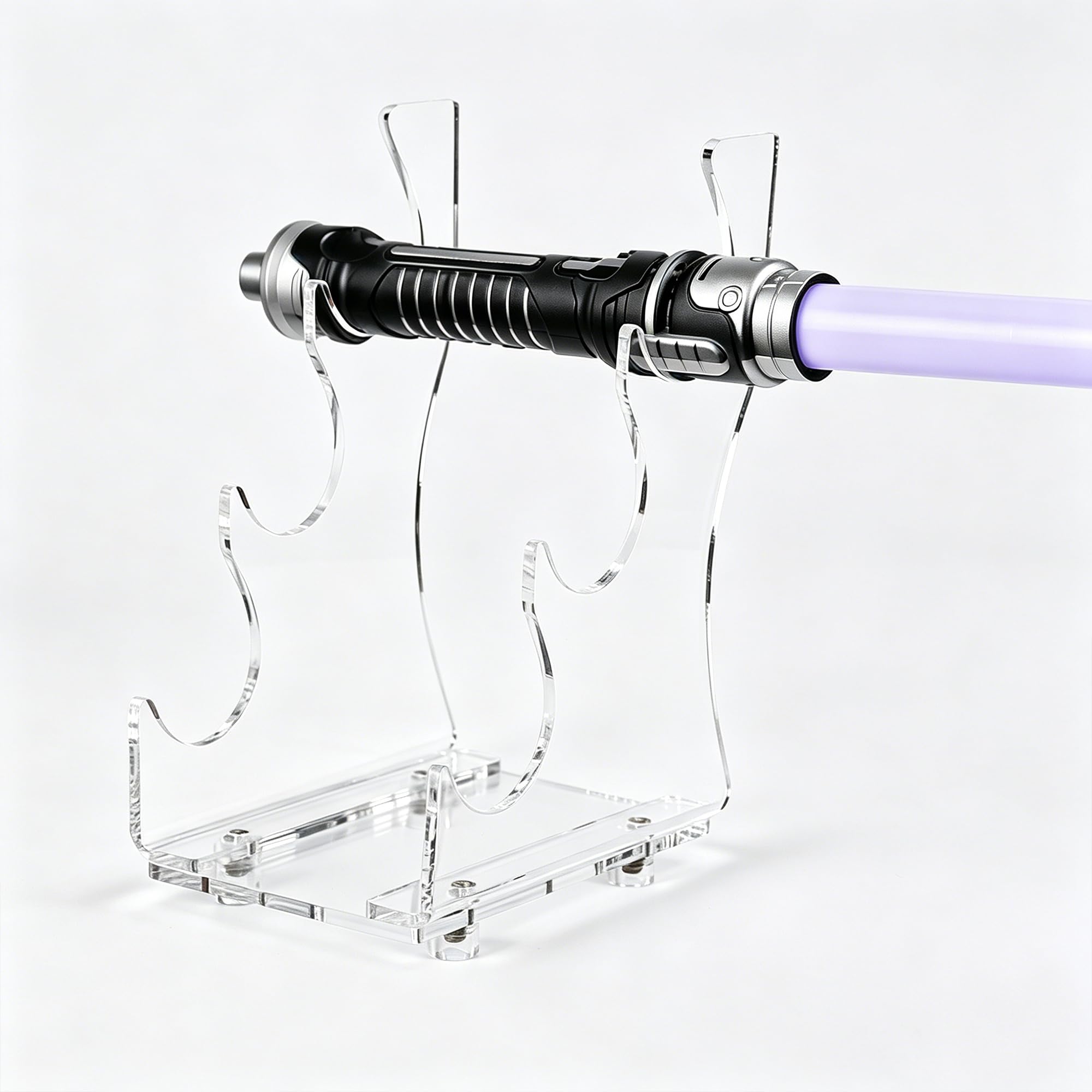 WANLIAN support pour sabre et laser, support d'épée, pour affichage horizontal de trois sabres laser ou épées (transparent)